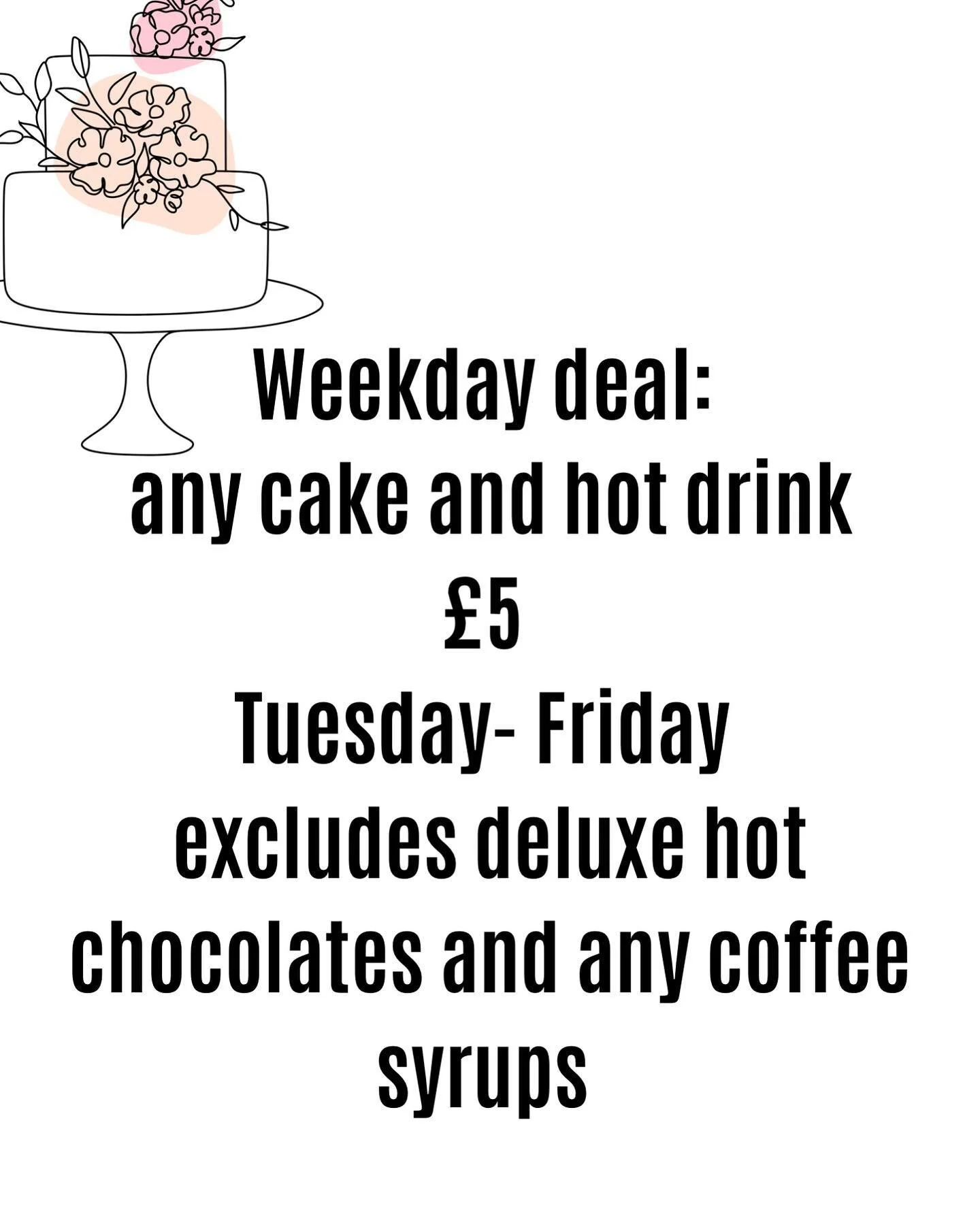 Weekday deal available!!