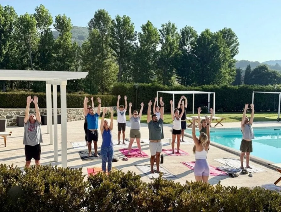 After doing our teacher training program and teaching at our studio for over a year, Grace was on a family trip in Italy when they asked her to teach them an impromptu yoga class. This is a beautiful example of all of the opportunities that can come 
