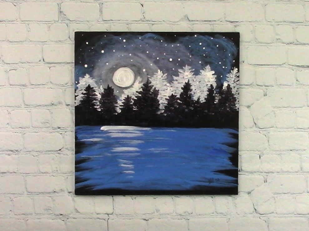 Winter Lake 12" x 12"