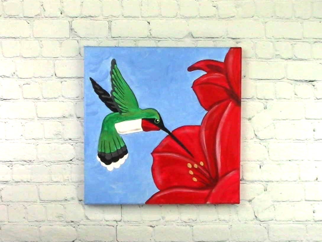 Hummingbird 12" x 12"