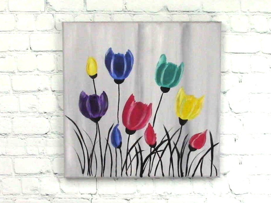 Grey Tulips 12" x 12"