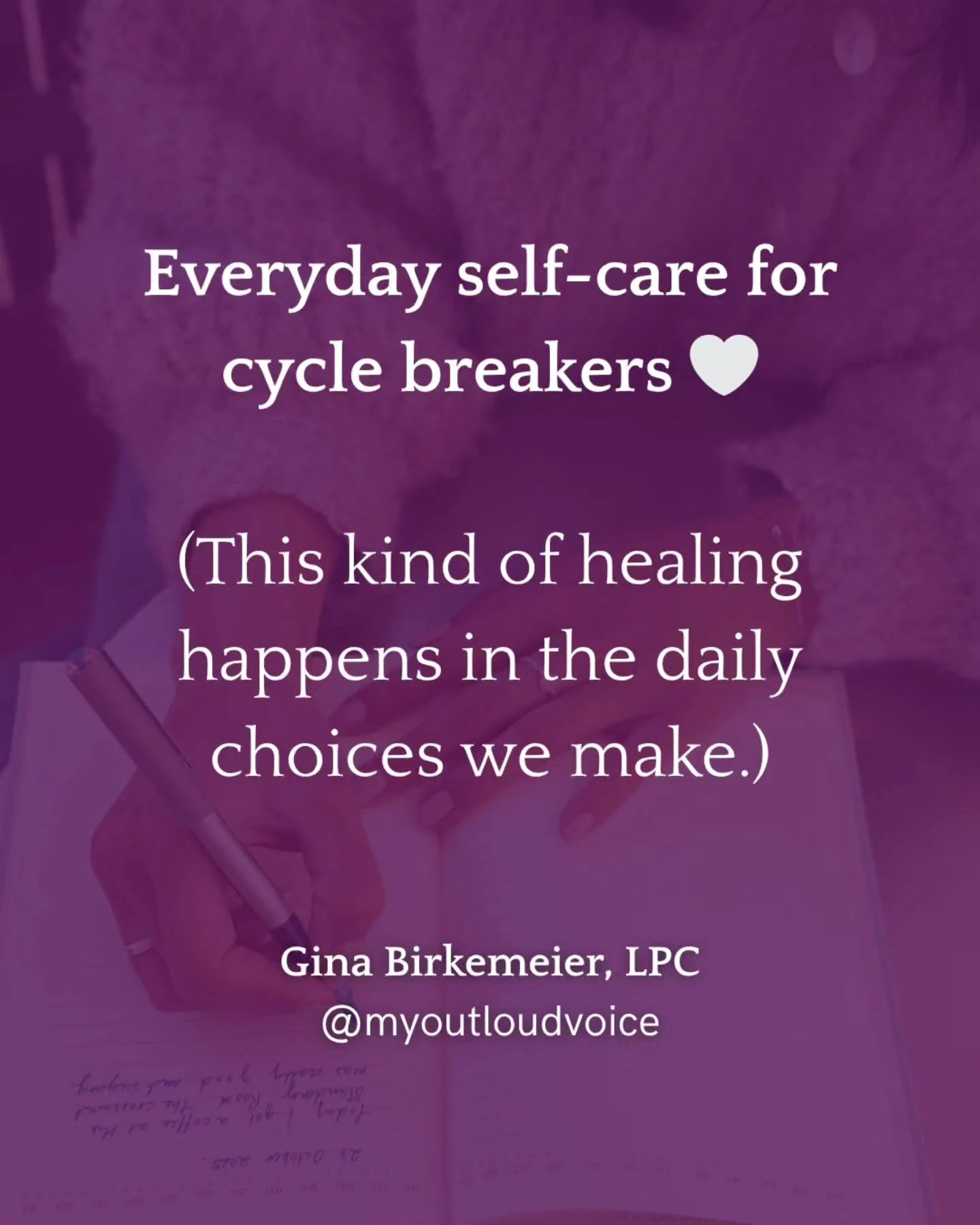 Some healing doesn&rsquo;t look dramatic.

Sometimes it&rsquo;s just one different choice, made again and again.

Cycle breakers, this one is for you. 💛

👉 Swipe through.