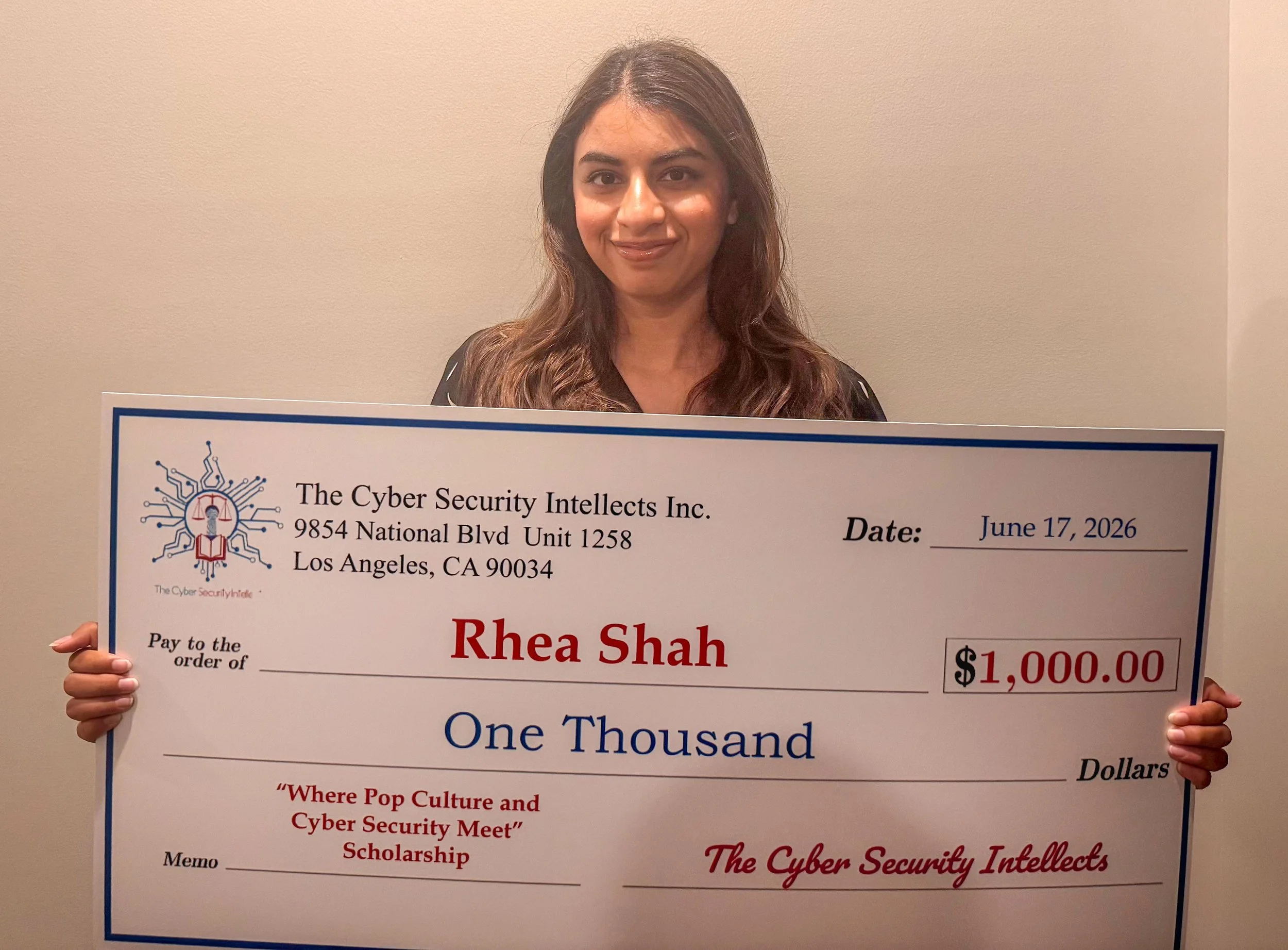 Rhea Shah - 2026 Recipient