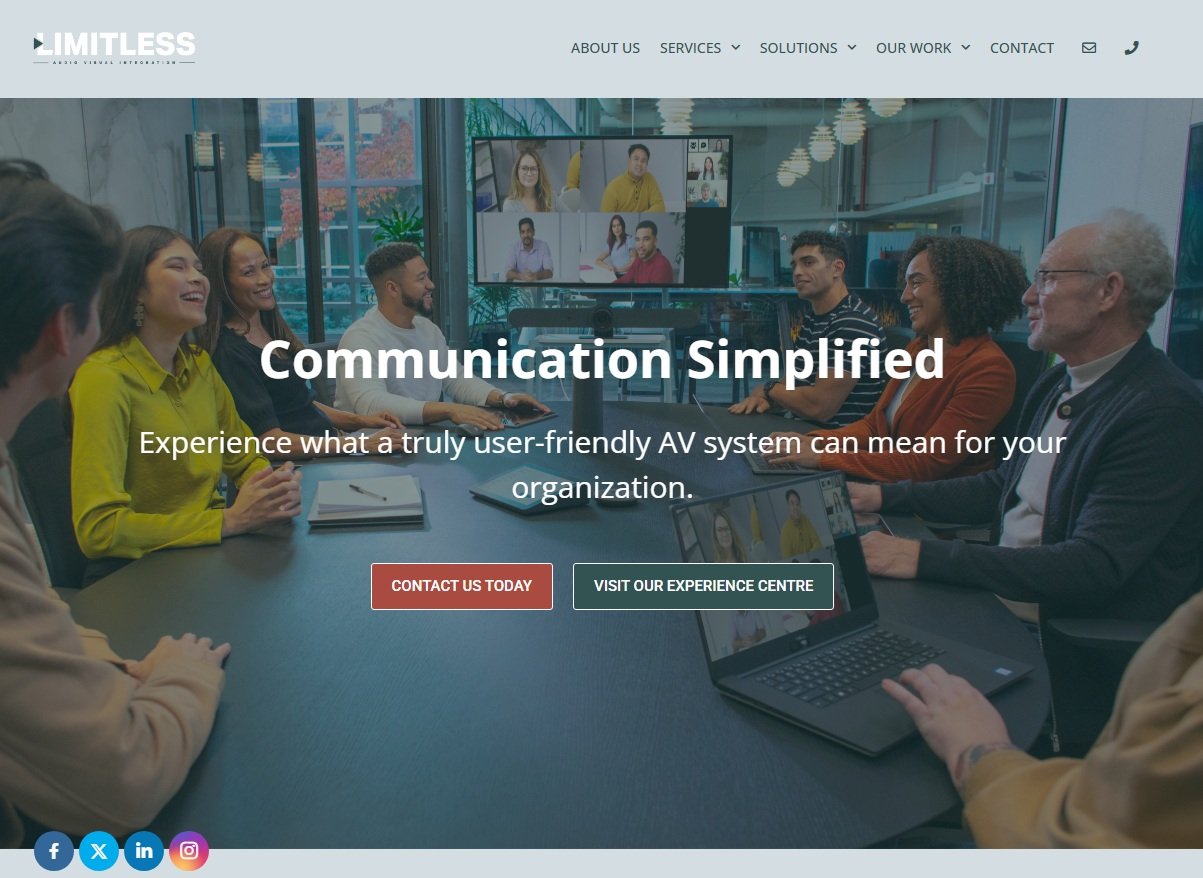 Limitless AV: Positioning & Messaging • Copywriting • Web Management • Google Ads • SEO • Reporting + Consulting