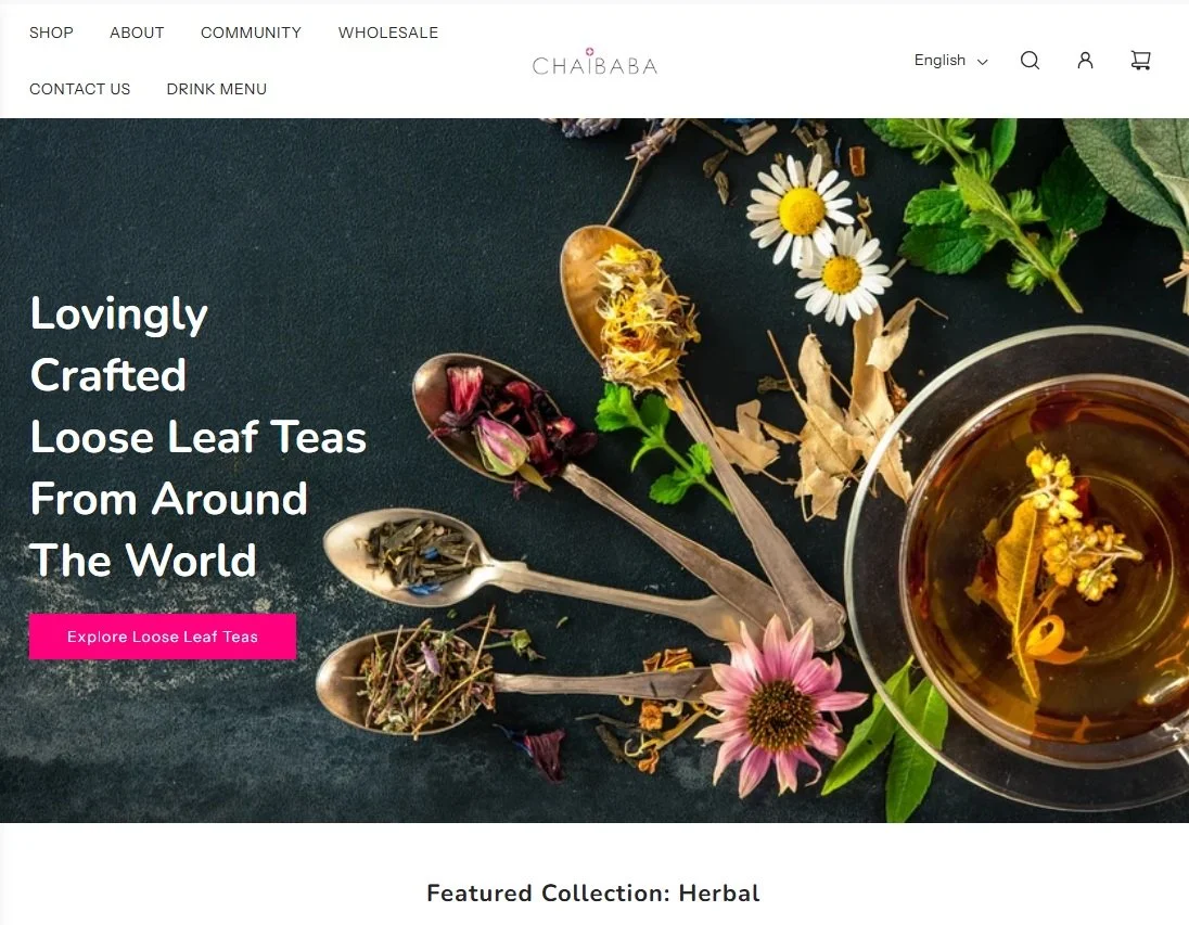Chaibaba Tea: Positioning & Messaging • Copywriting • Web Design + Build • Custom Analytics