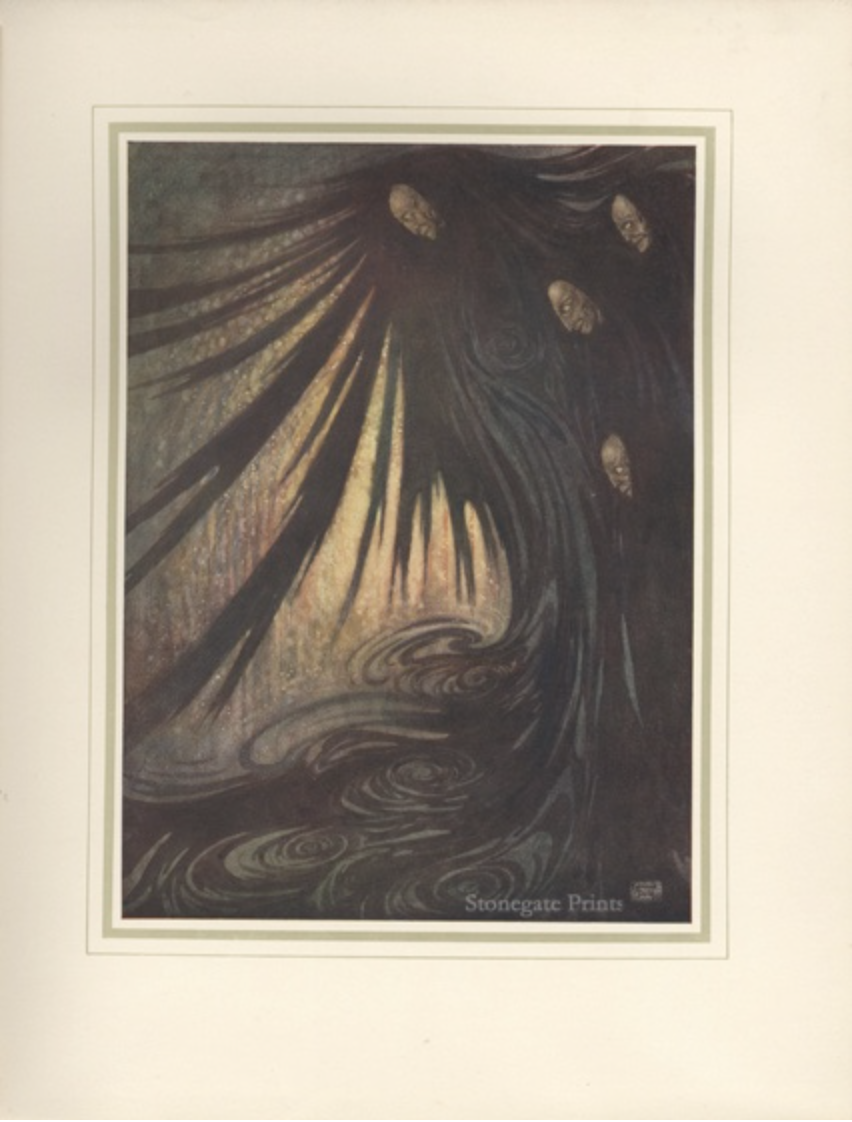 The Haunted Palace
Edmund Dulac
First Edition print, Chromolithograph from 1812
11″ x 8 1/4″
