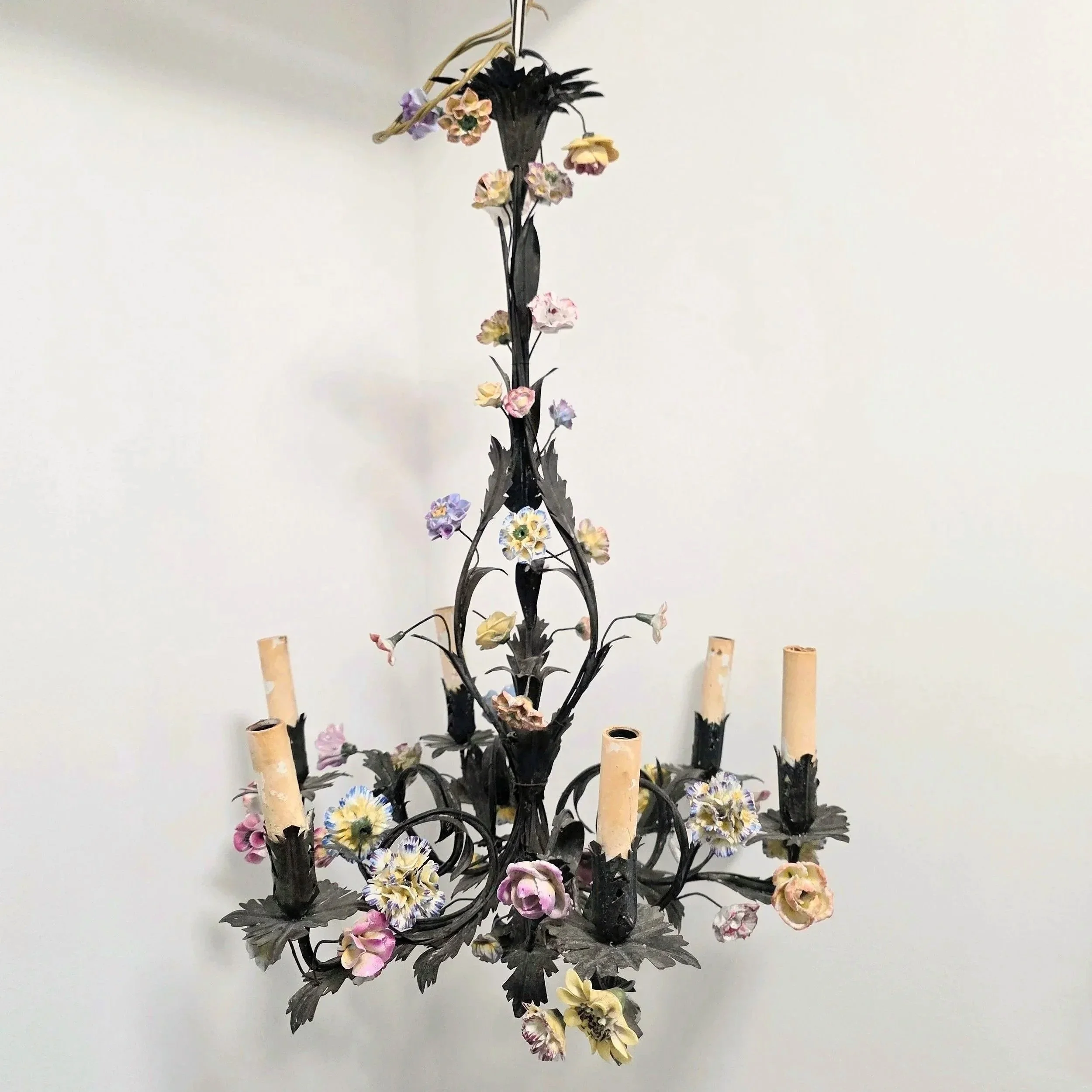 Italian Tole Chandelier.  