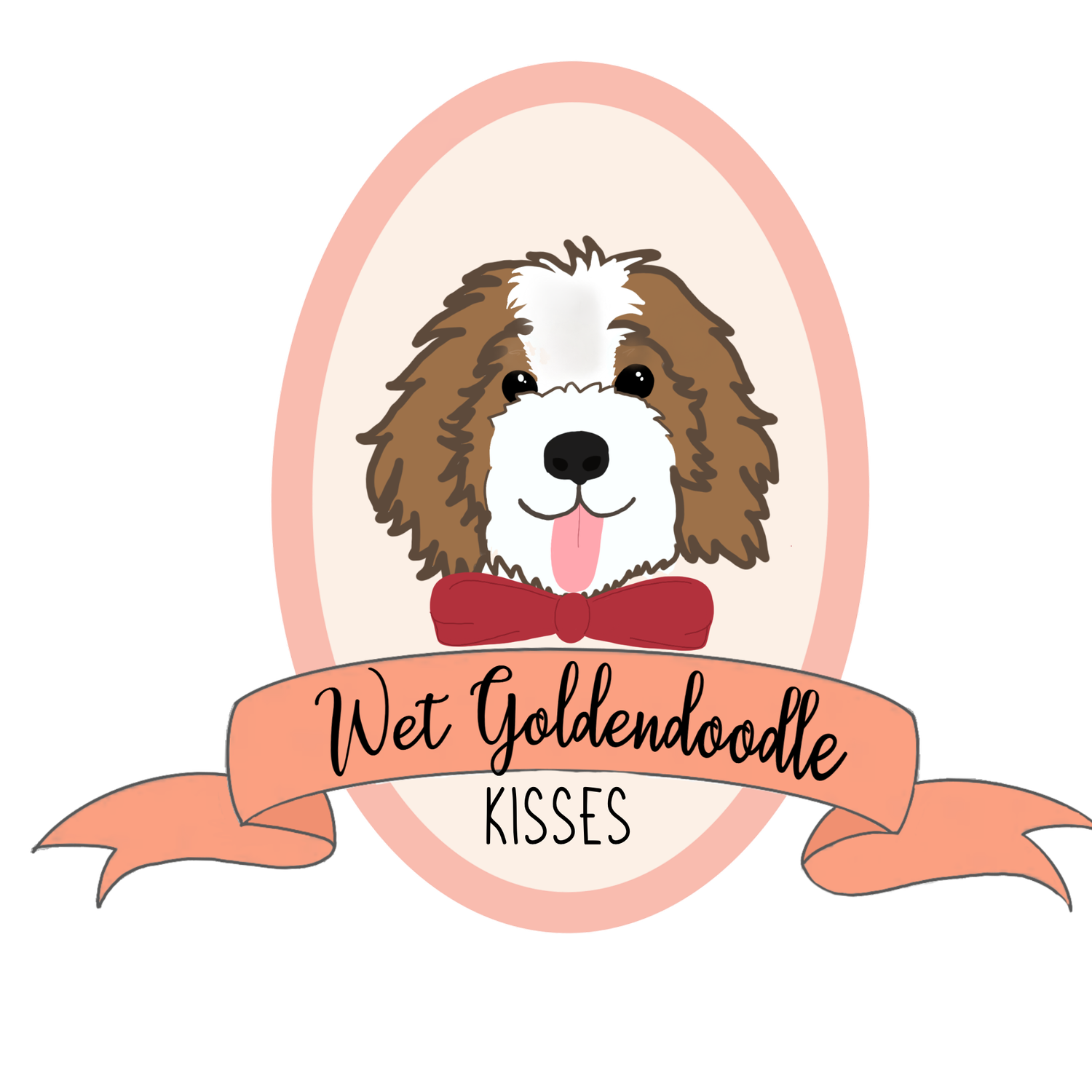 Wet Goldendoodle Kisses