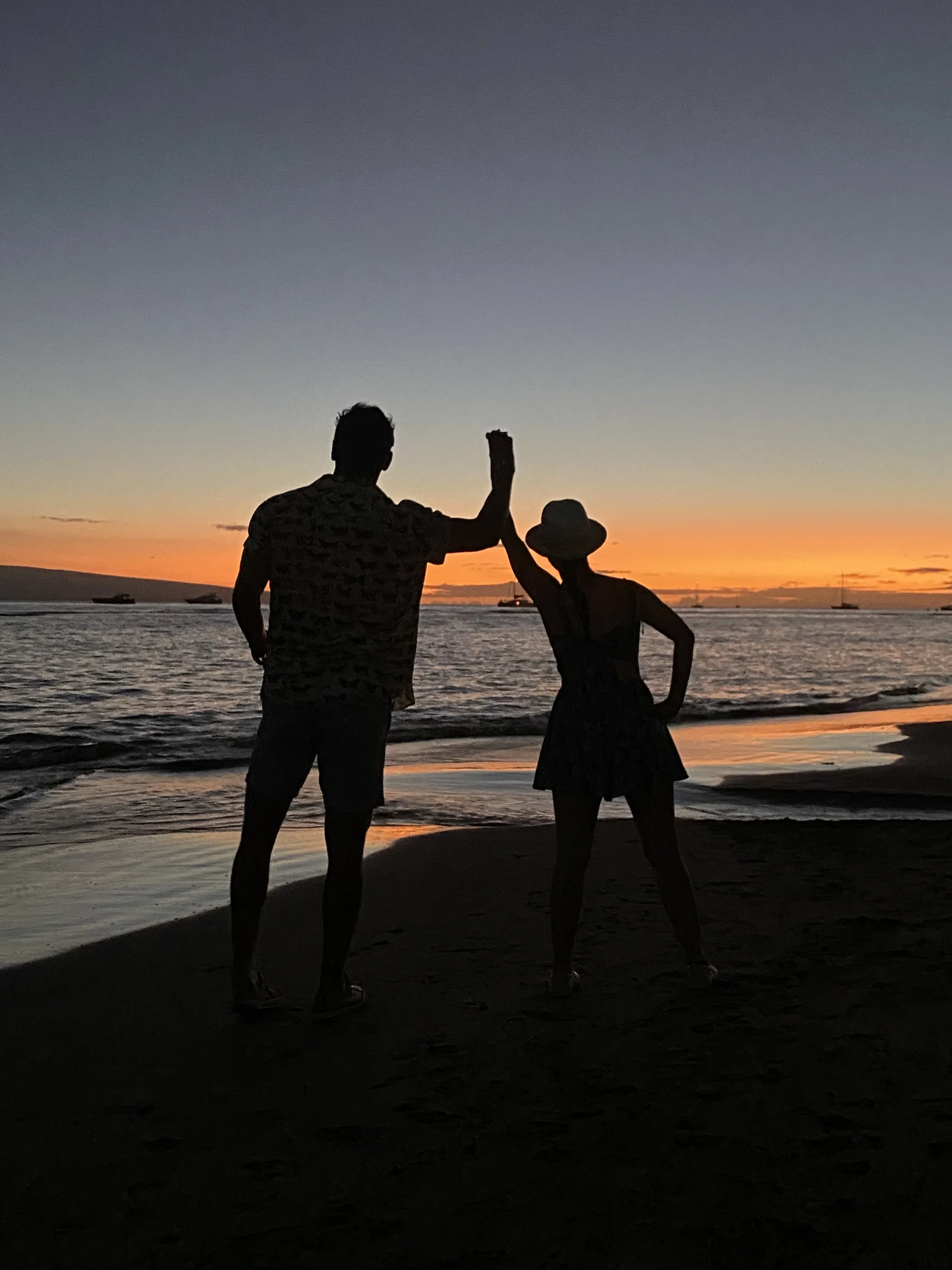Triumphant Beach Scene