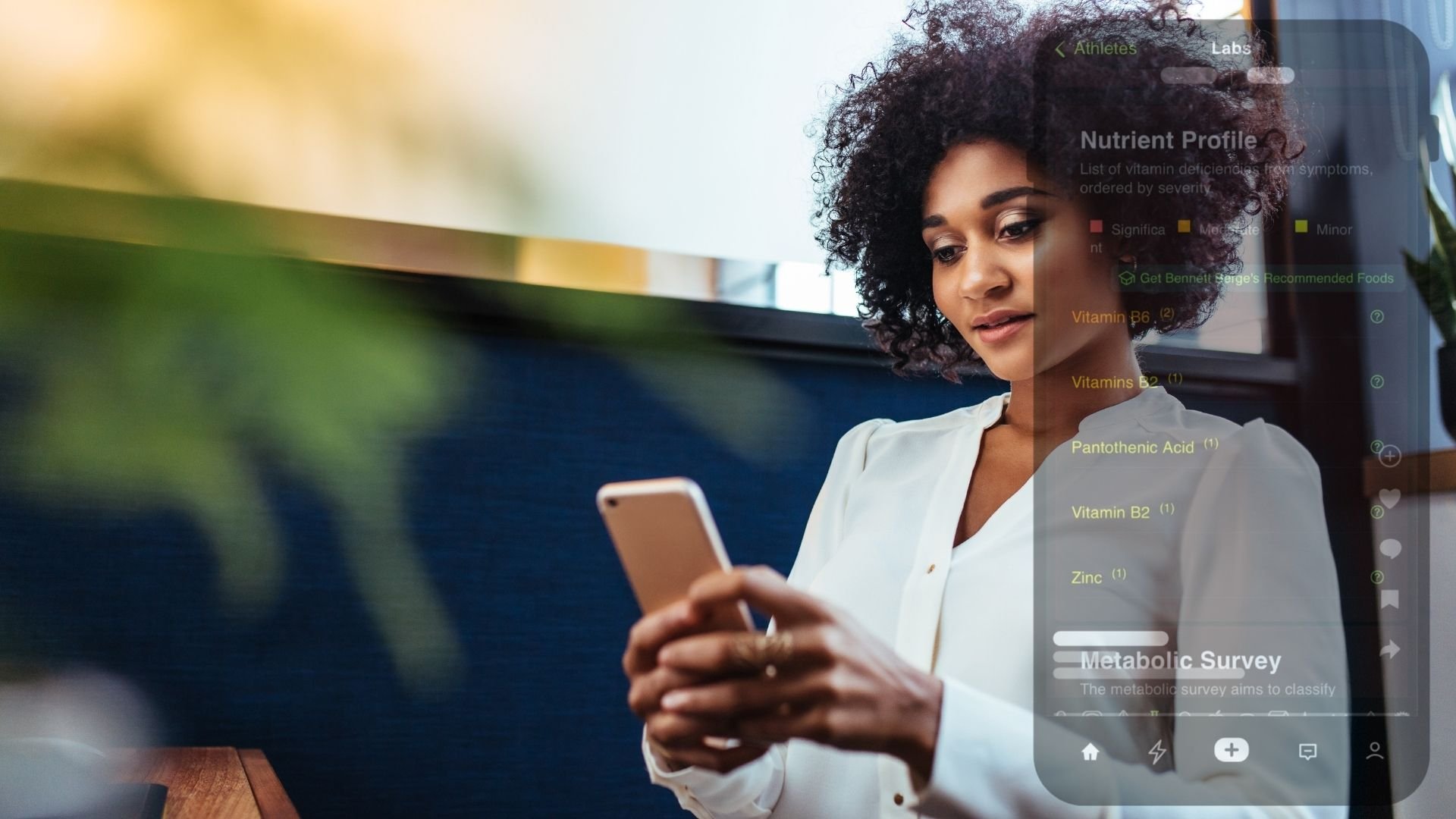 Woman Using Cell Phone Screen (Digital Platform Example)