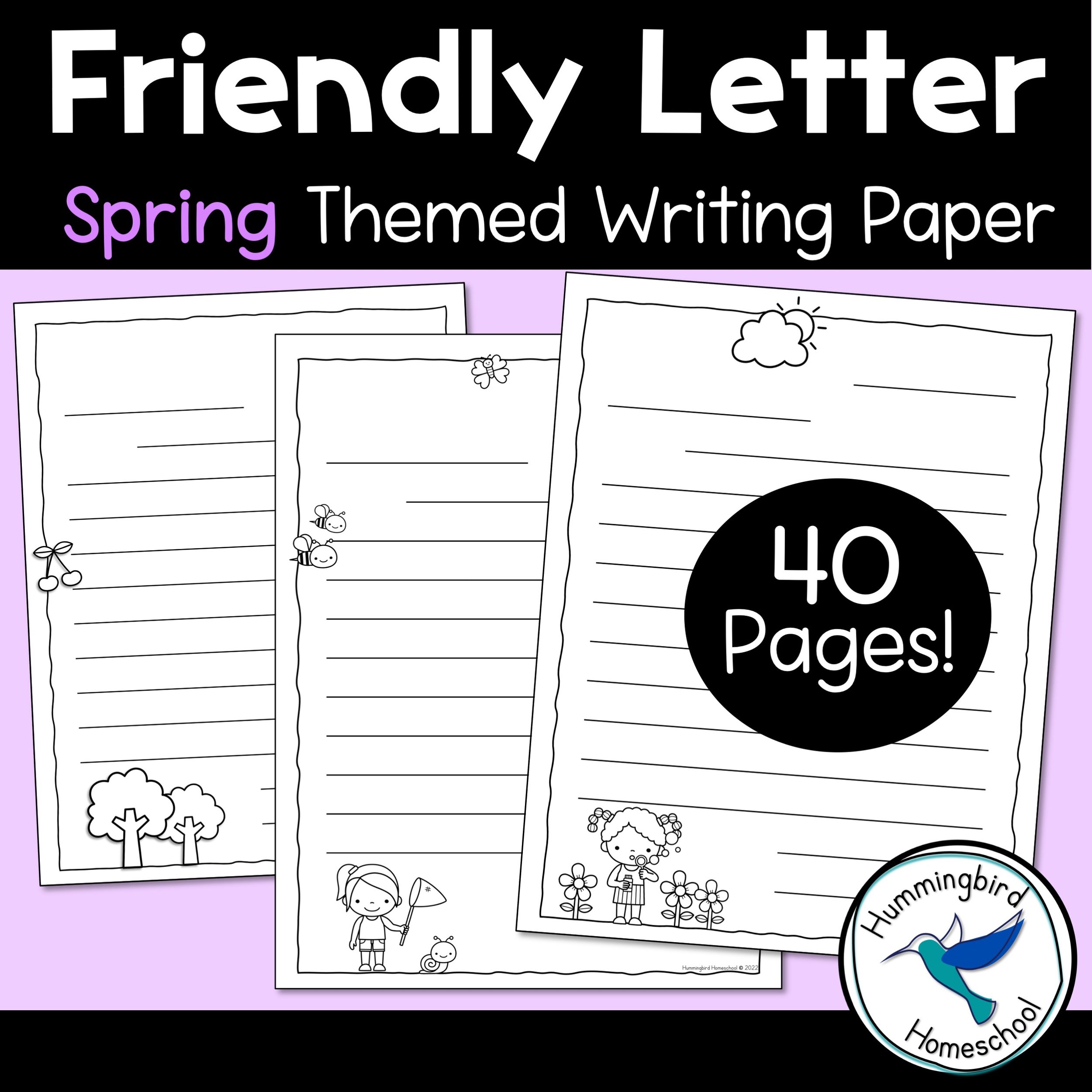 Friendly Letter Writing Paper  Friendly letter writing, Letter