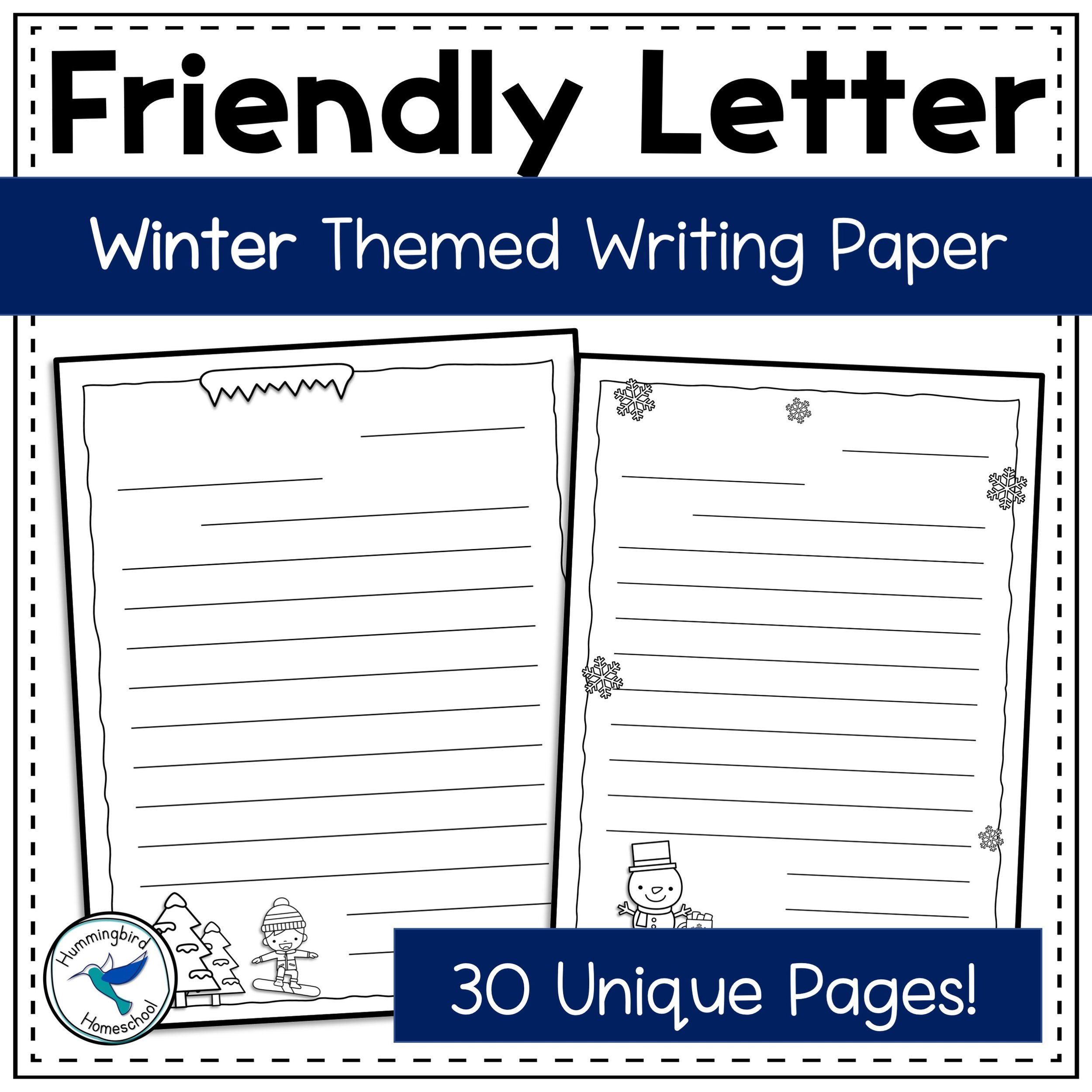 Friendly Letter Writing Paper