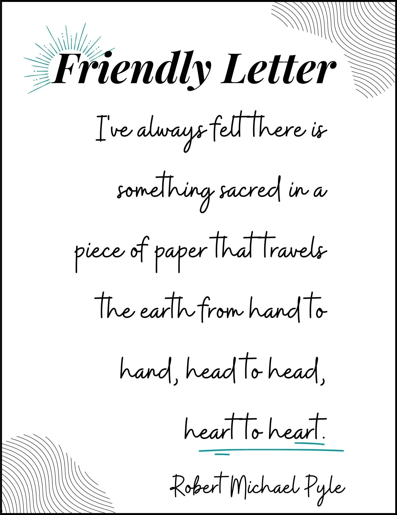 Writing A Friendly Letter Format & Guide for Teaching Kids