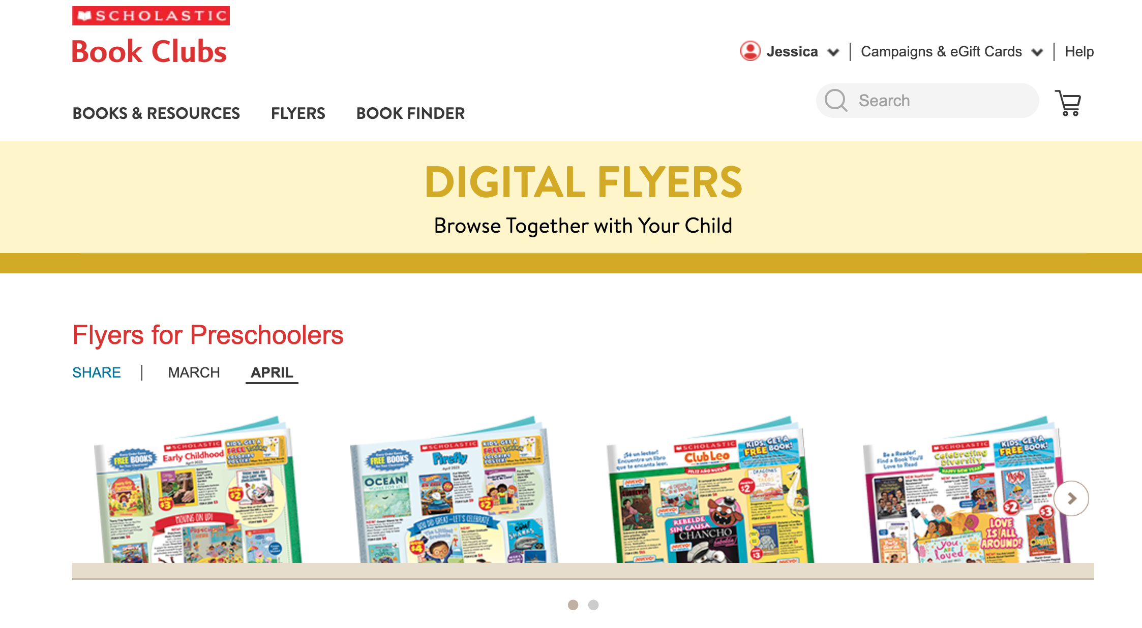 Scholastic Book Clubs: All Digital Flyers for 1st Grade September