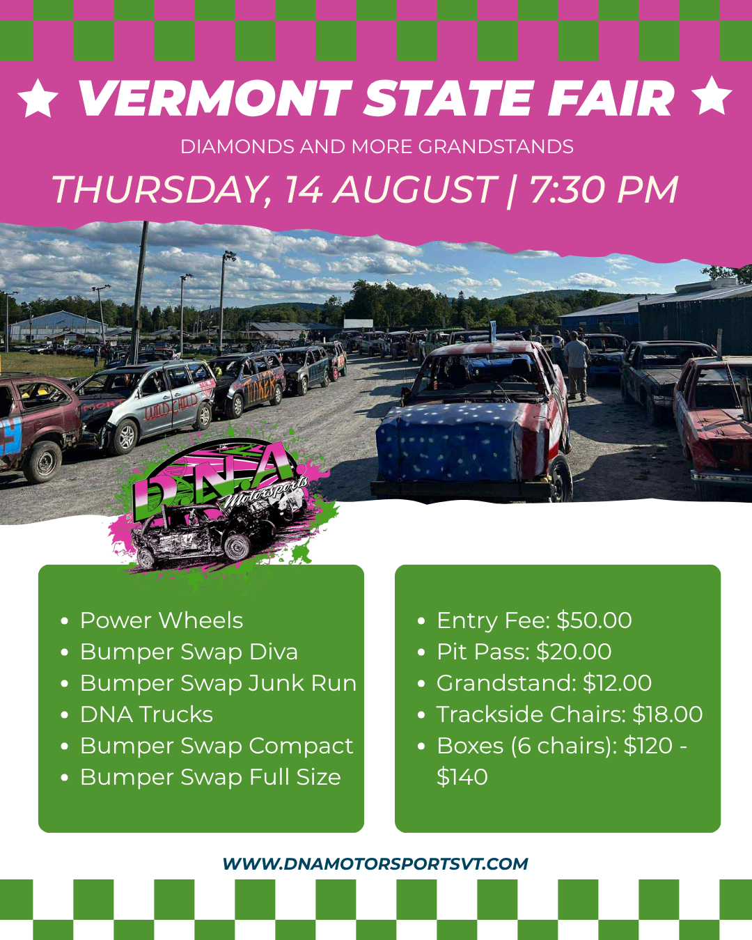 Vermont State Fair - Demolition Derby Night