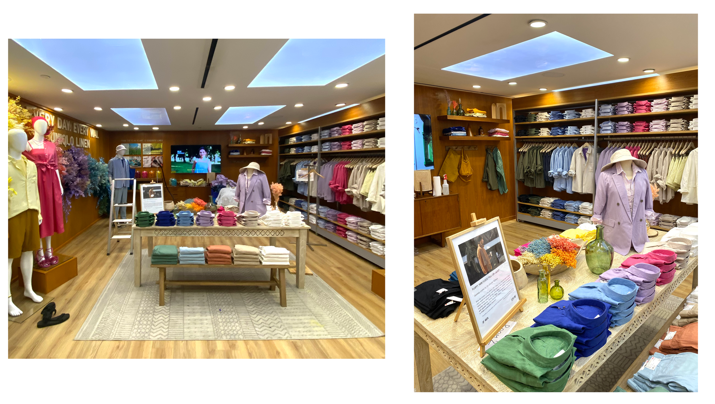 Linen Room Setup, Uniqlo Spring/ Summer Collection.