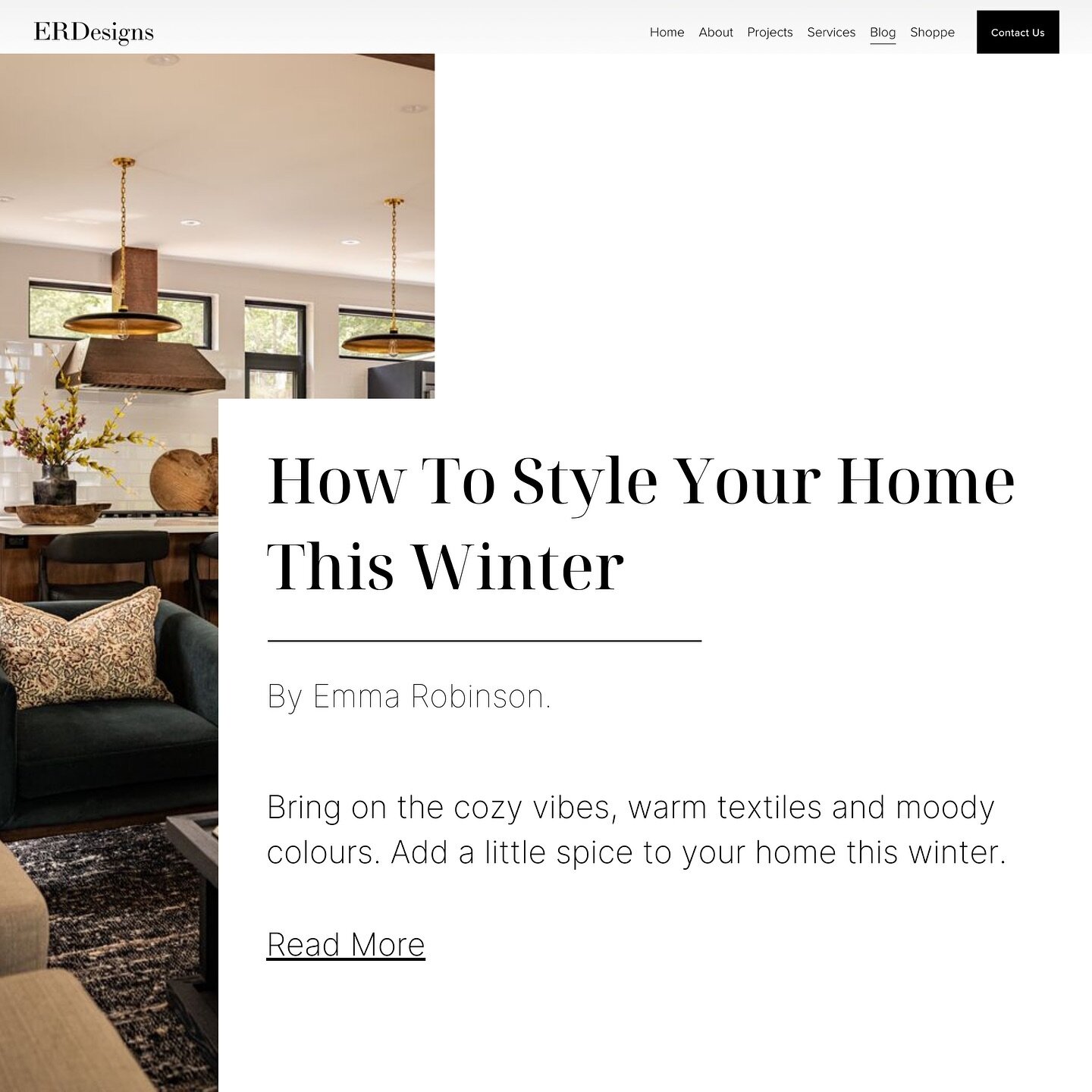 New blogs now live 🎉

Learn how to style your home this winter to keep mental health up and learn 13 interior design phrases to help you in your home renovation project! 

Go to www.erdesignsinc.ca to check them out now!

Make sure to keep checking 