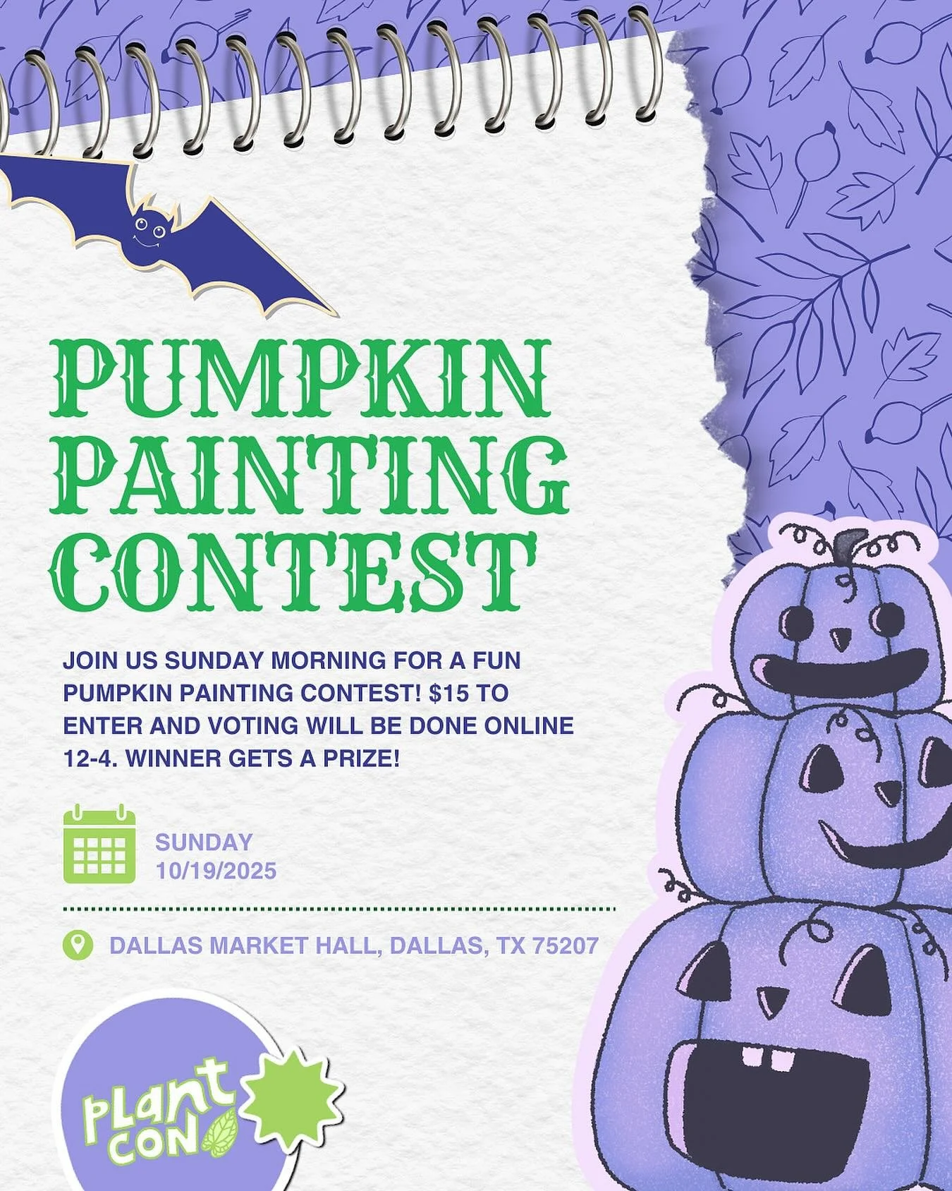 📣&nbsp;CALLING KIDS OF ALL AGES. 

It&rsquo;s Sunday funday, with no tricks. Just fun. 

🎃&nbsp;Join us at 11am on Sunday for a friendly pumpkin painting contest. 

📌For registration, CLICK THE LINK IN BIO 

Vip use the discount code sent to your 