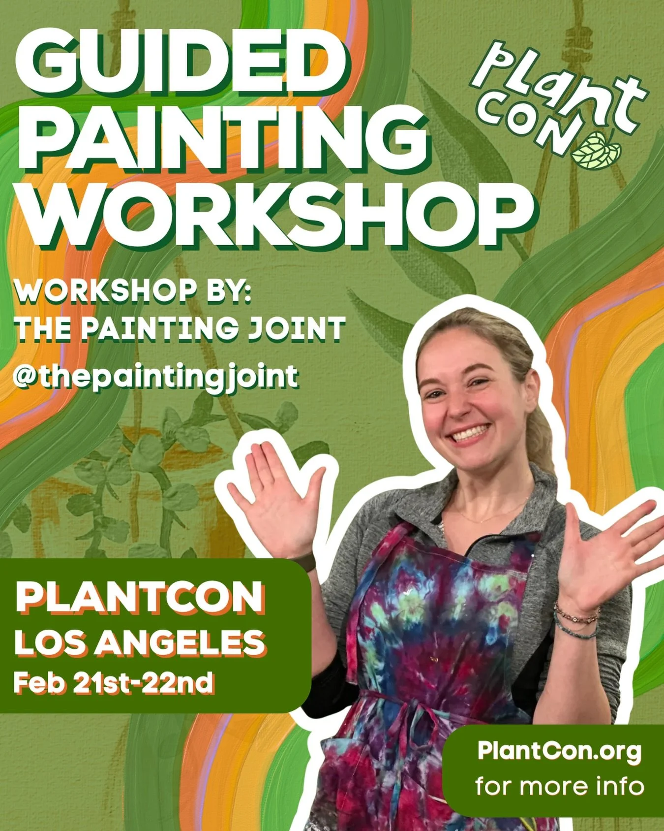 🎨🌱We have two things you love&hellip; PAINTING &amp; PLANTS. 

Join @thepaintingjoint for some guided strokes &amp; painting fun!!!! 

🫟Spots are running out for workshops, so make sure you sign up RIGHT NOW to join!

💚&amp; be sure to post your 