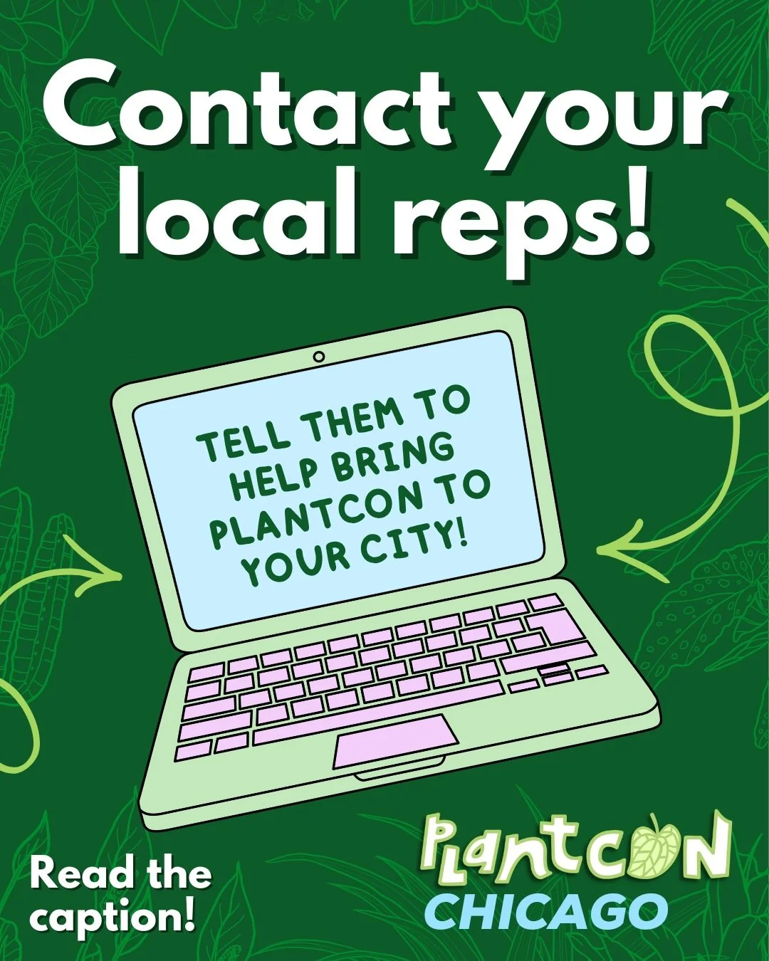 ‼️OPERATION GET PLANTCON TO CHICAGO!

We heard y&rsquo;all LOUD AND CLEAR! If we&rsquo;re doing this, we&rsquo;re going to need y&rsquo;all to help us out a bit!  Here&rsquo;s the first thing you can do to bring PlantCon to your city:

Email or call 