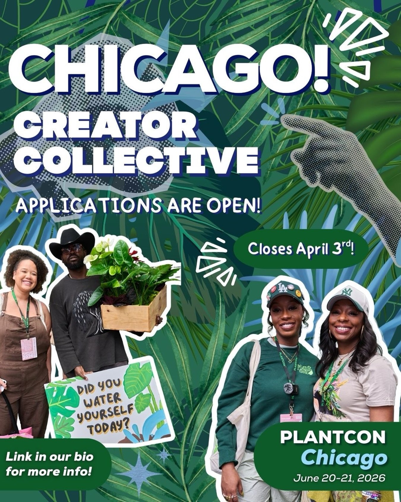‼️The Creator Collective Applications for Chicago are open and ready for you! 

🌱Are you a community-driven person? Do you love plants? Are you curating your PERSONAL social media presence around plant education, nature, gardening, plant decor, or a
