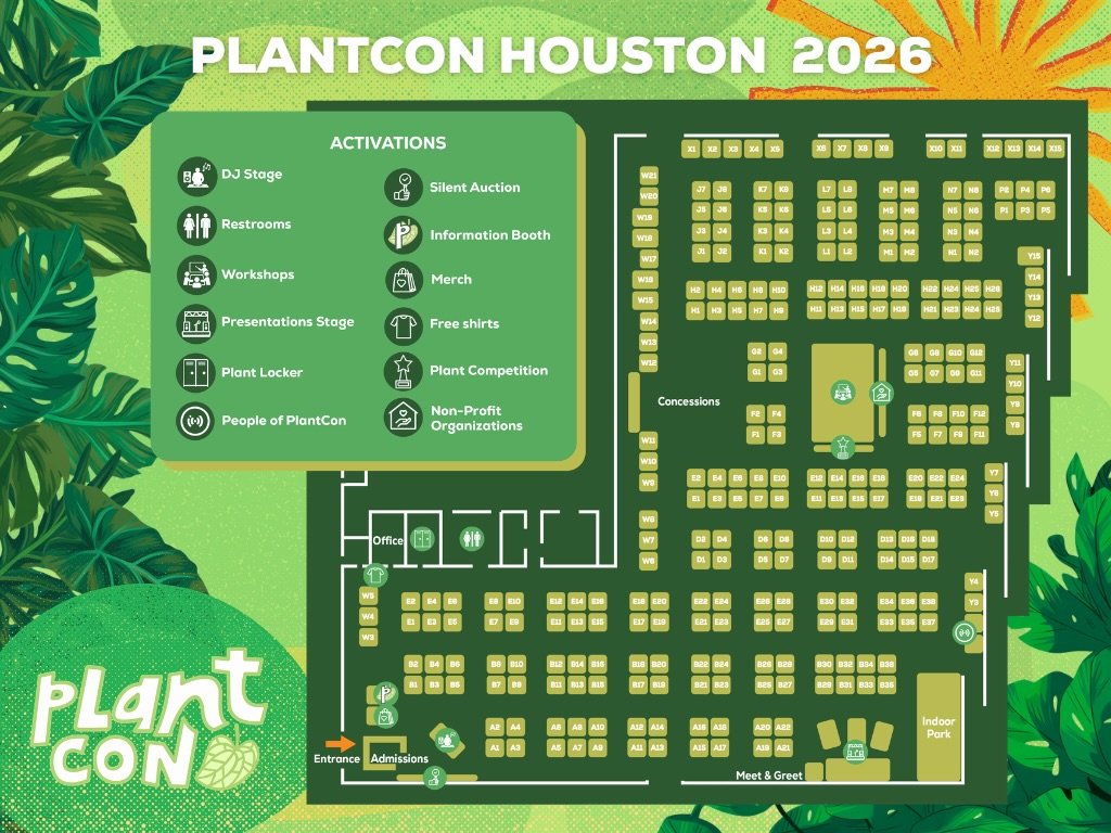 ‼️BESTIES. THE PLANTCON HOUSTON MAP DROPPED

You have exactly ONE MONTH to start plotting your PlantCon path. 

😩🌱We have the BEST exhibitors showing up and showing out. Someone said 200+ exhibitors under one roof?! Times not moving fast enough. Ho