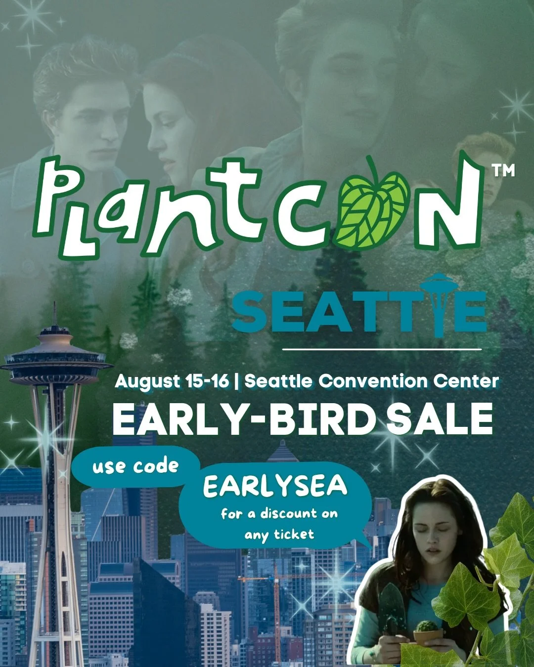 🐺BELLA, WHERE THE HELL HAVE YOU BEEN LOCA?! PLANTCON WILL BE TAKING OVER SEATTLE THIS AUGUST.

✨Aug 15-16th @ the Seattle Convention Center!

&amp; TICKETS ARE ON SALE RIGHT NOW!

use code ✨EARLYSEA✨ to claim your early bird tickets! 

*AND YES, THI