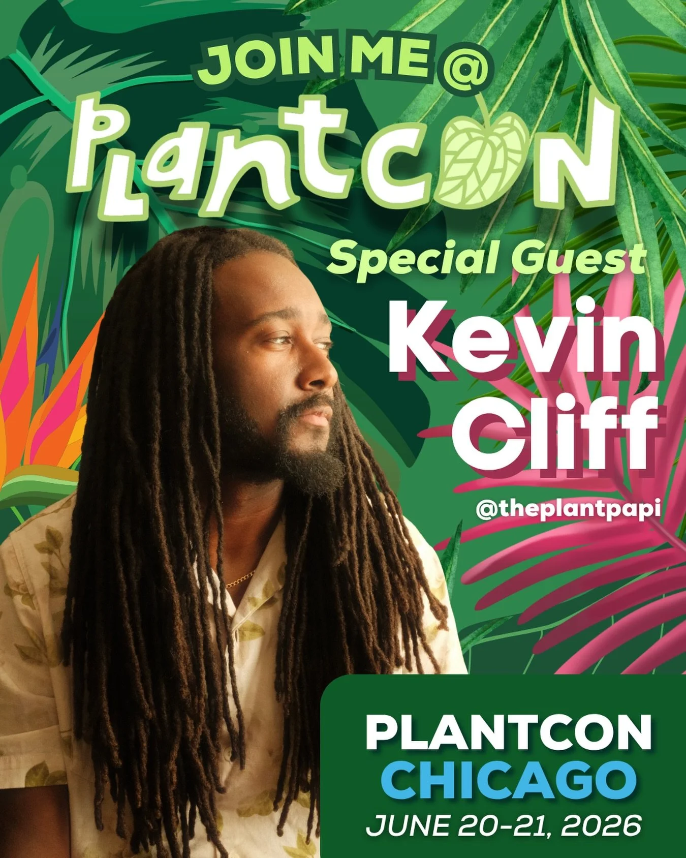 🌱CHAT. PLANTCON CHICAGO JUST GOT CRAZY.

@theplantpapi is SHOWING OUT. 🎉

✨We only have 3 weeks until the best weekend in Chicago plant history. 

‼️‼️‼️MARK YOUR CALENDARS, BABY. 

💰💎Buy 3 or more tickets and save $$$!

⭐️🎟️SKIP THE CROWD and g