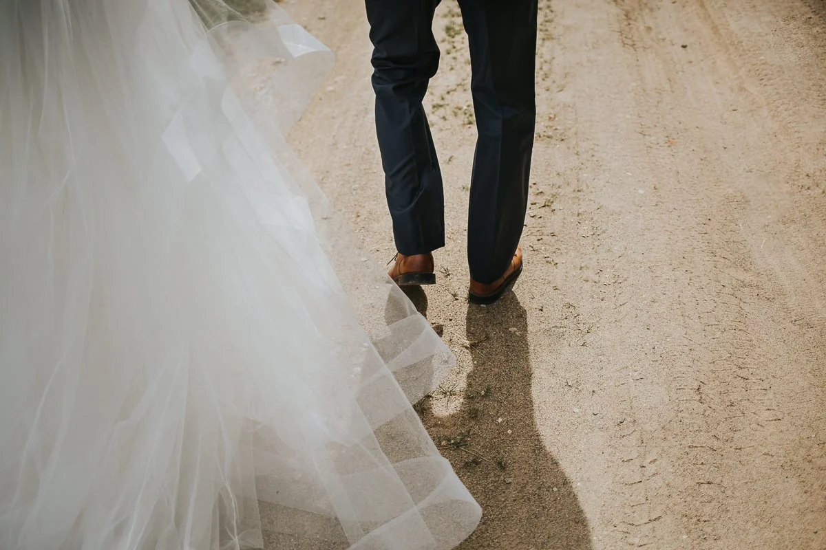 Bride and groom wedding details boho 