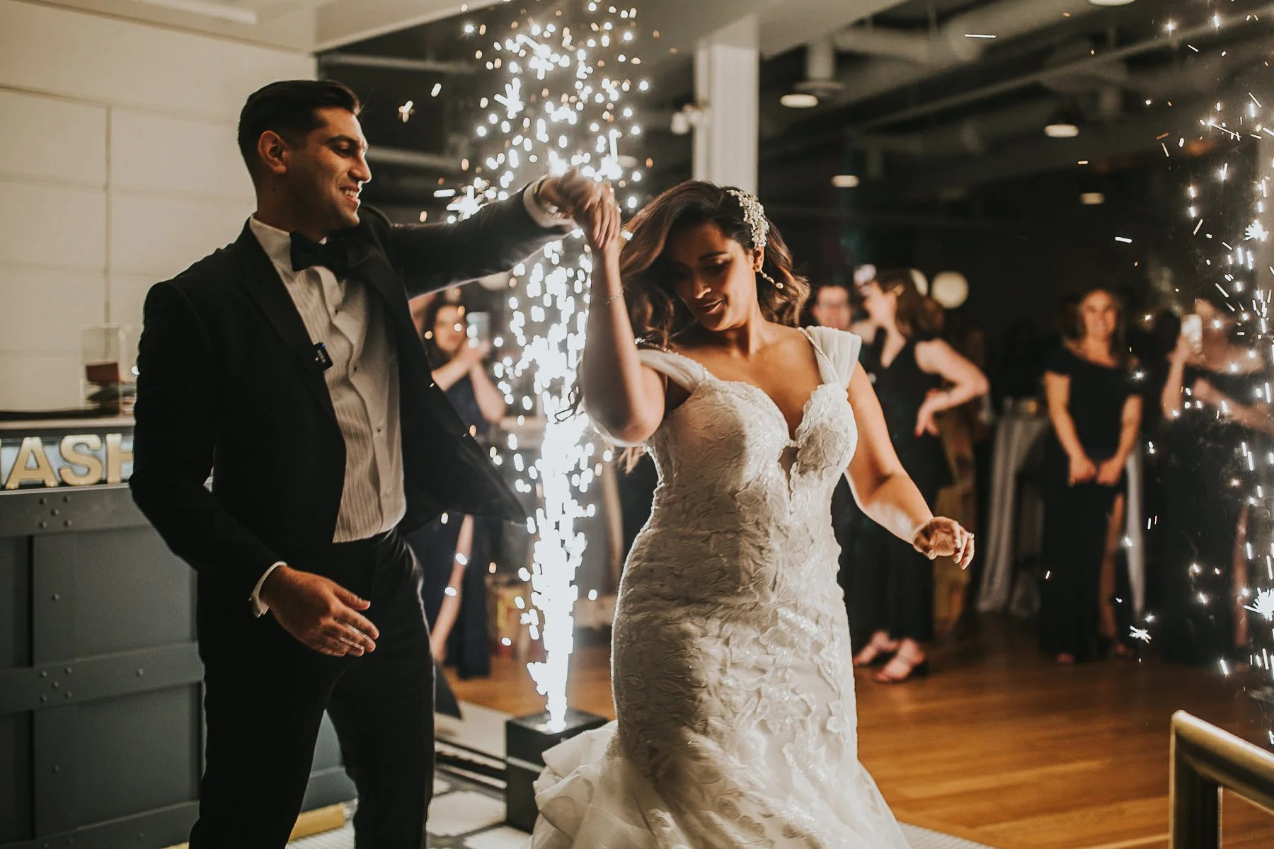 Bride and Groom Sparkler Photos 