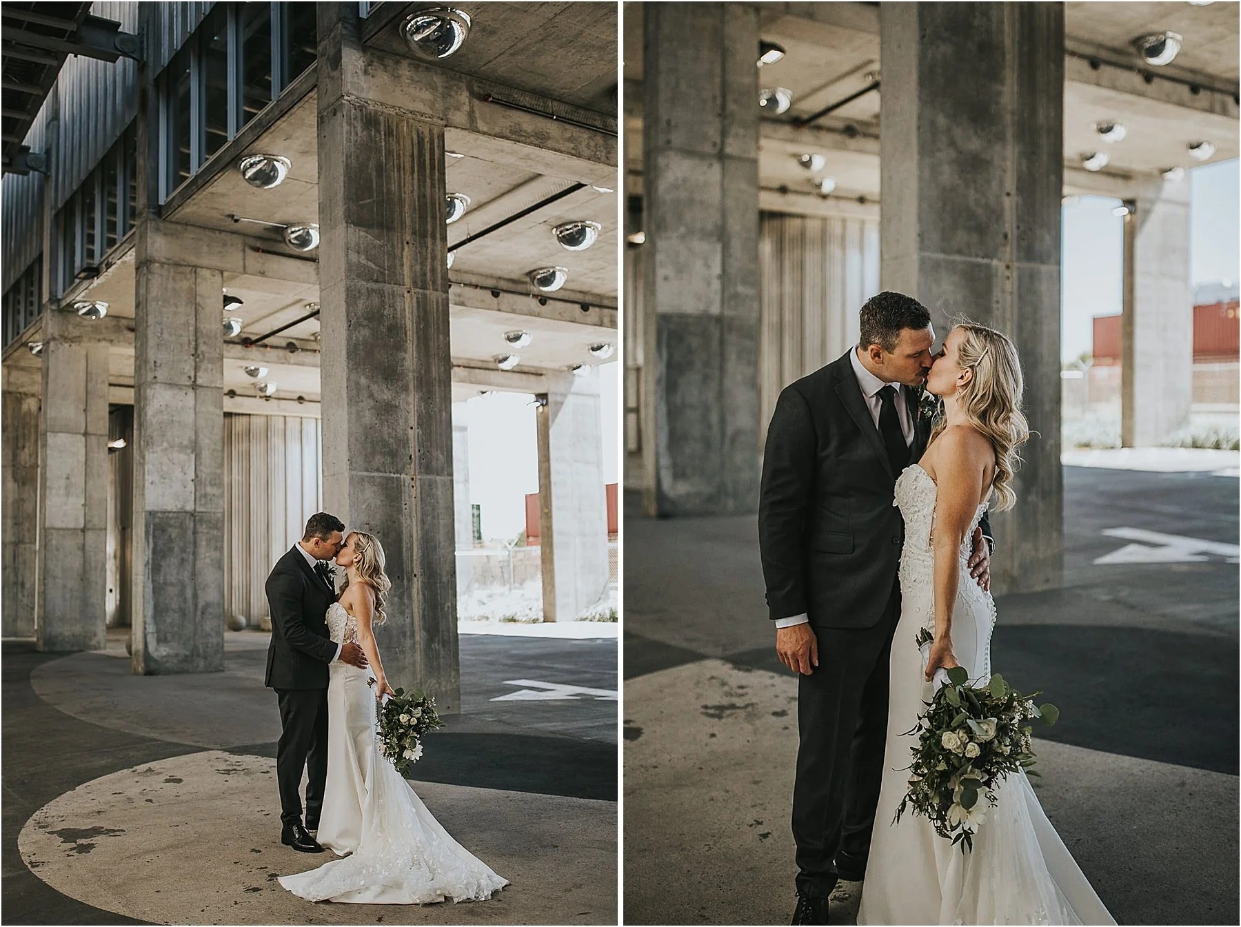 Parking Garage Wedding Photos 