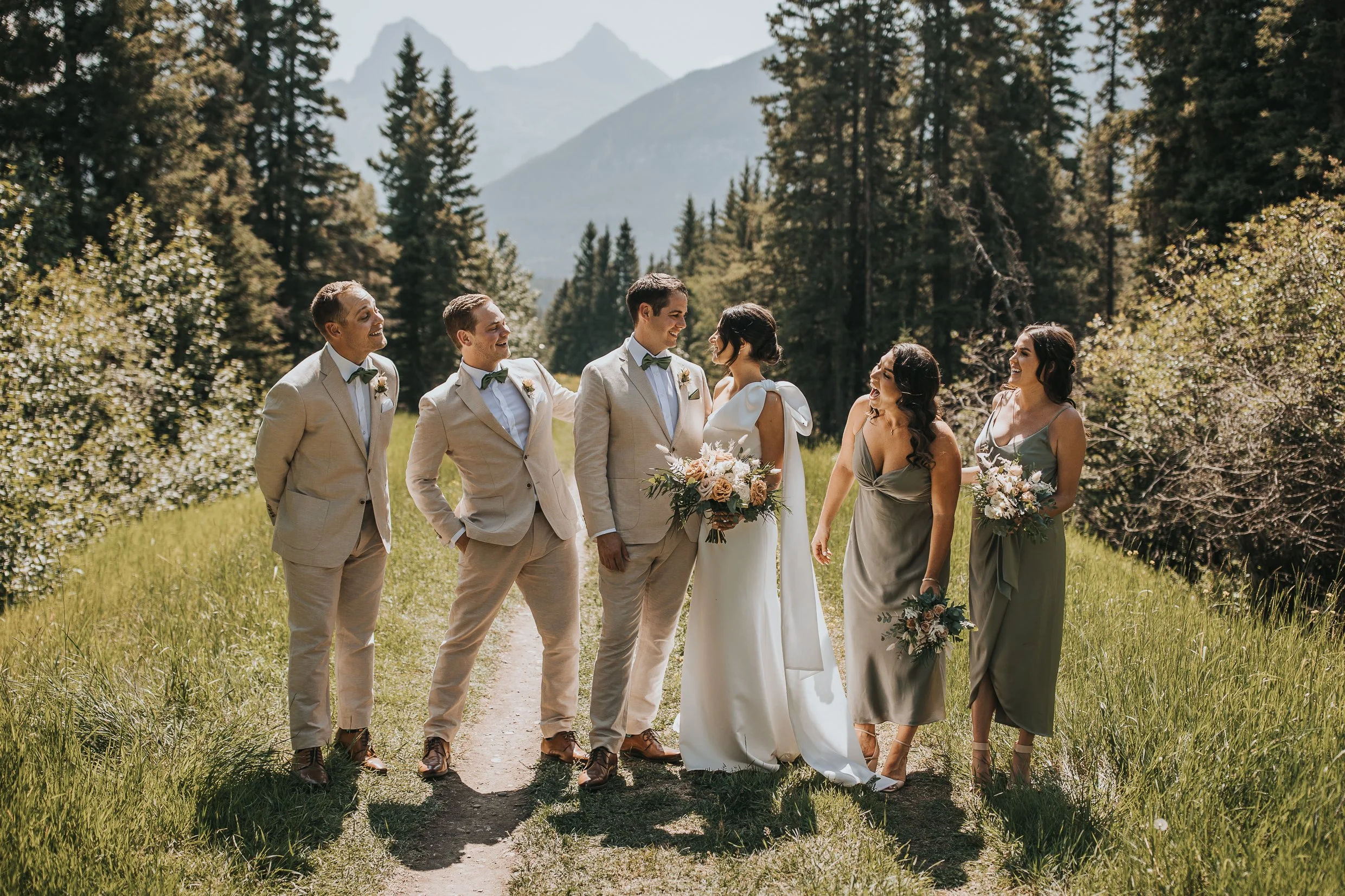 Modern Neutral Bridal Party 