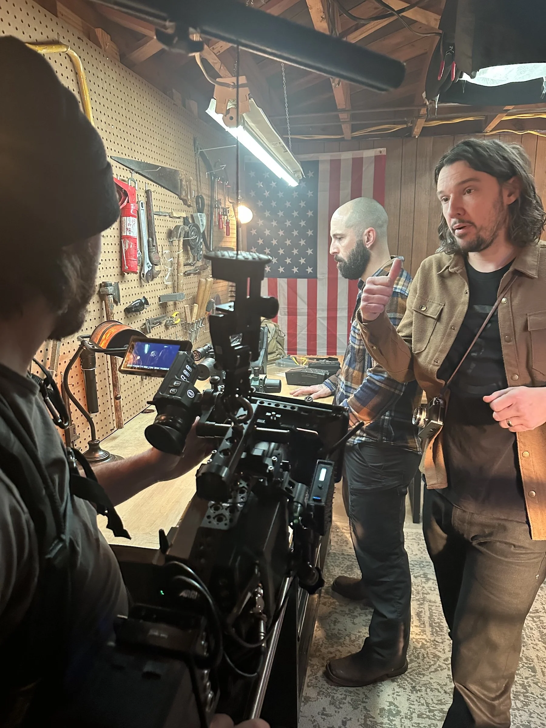 Tom Dyer on film set directing production