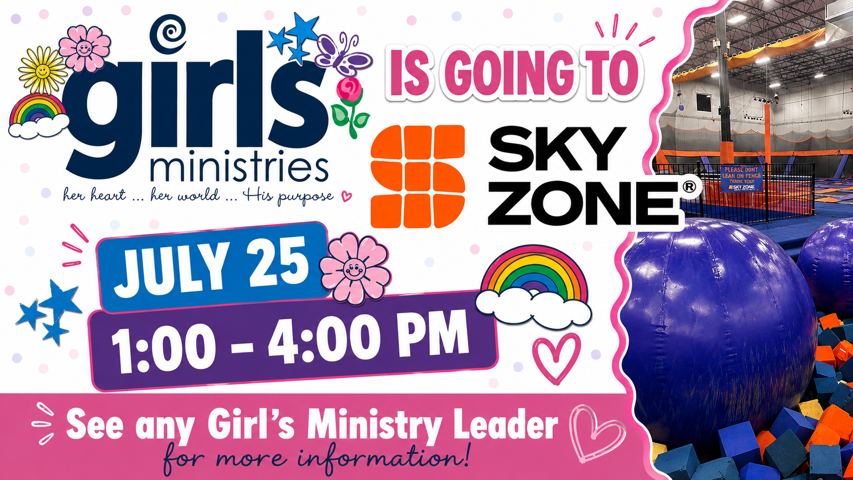Girl’s Ministry to Sky Zone