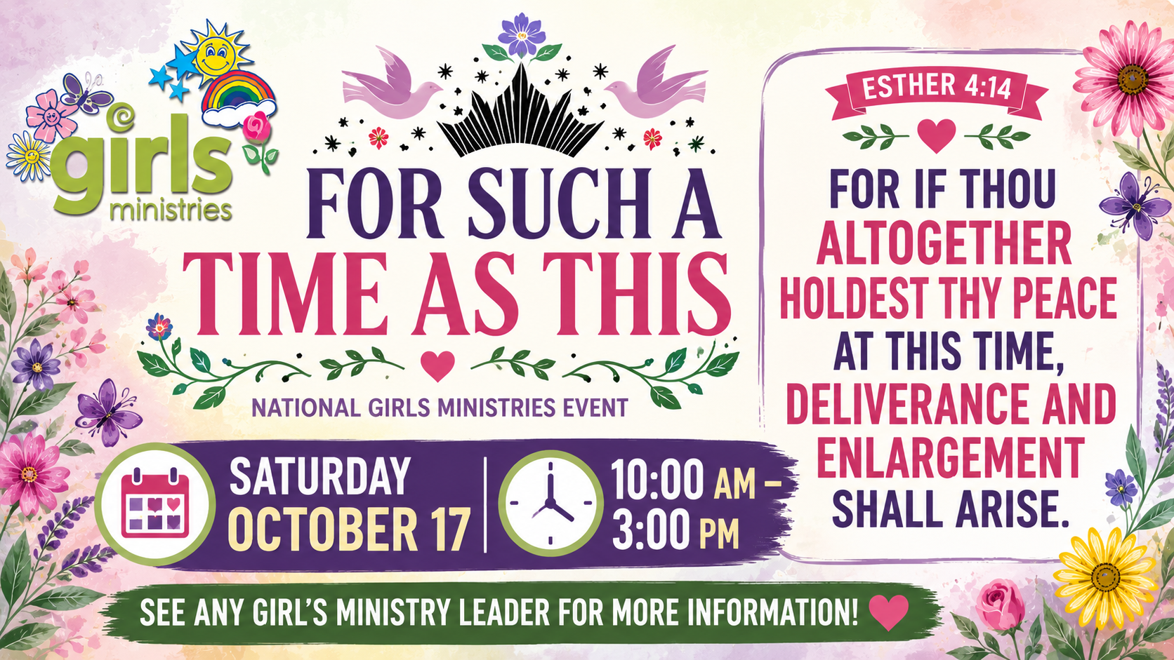 Girl's Ministry "For Such A Time as This"