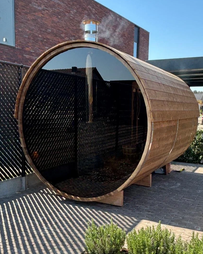 Een barrelsauna with a view maar met privacy!