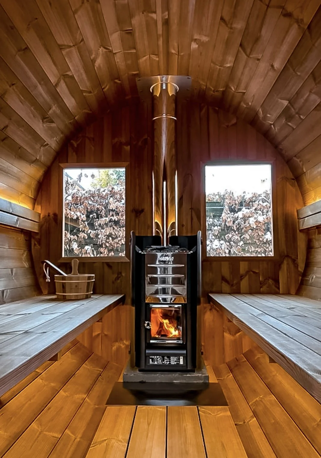 extra veel licht in onze barrelsauna!