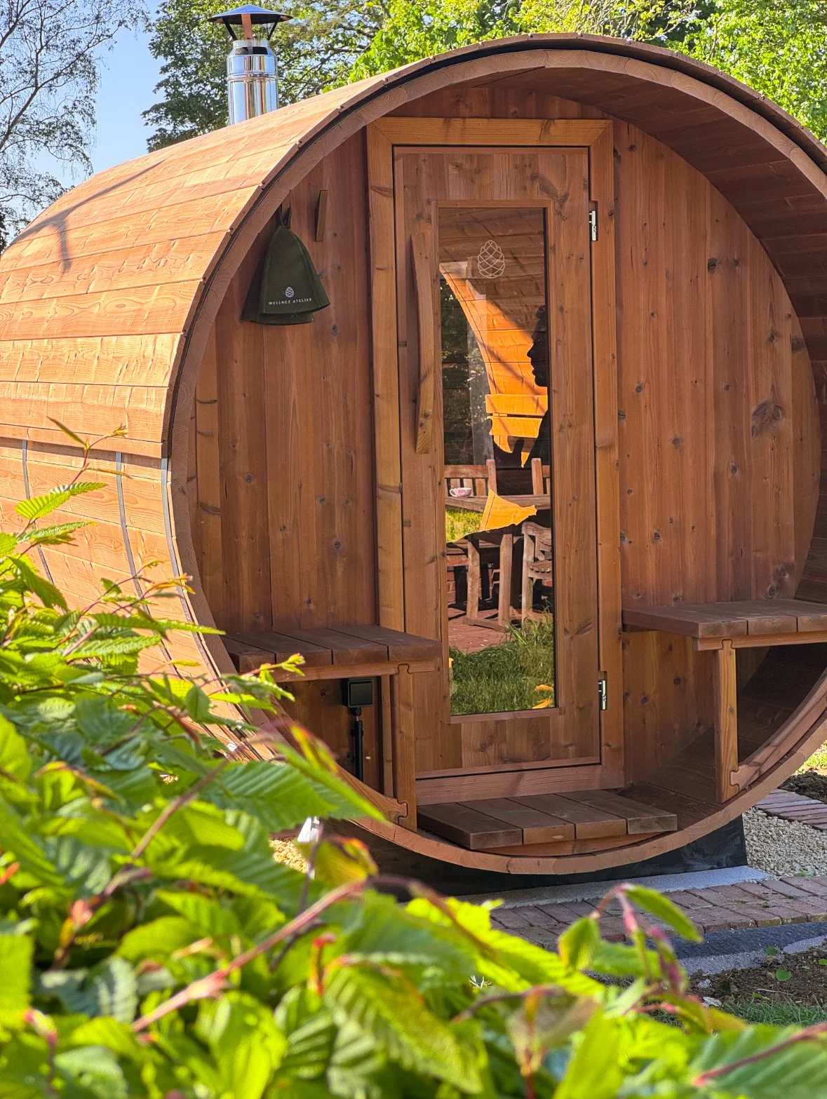 Barrelsauna op maat in schaffen door Wellnez Atelier