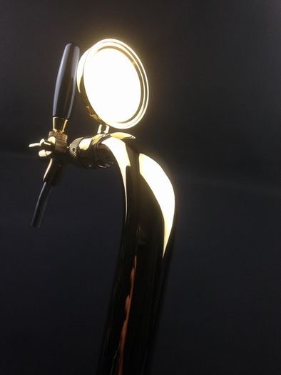 Single Adjustable Tap Taps Cobra Tower Font With Chiller Tube And Python For Beer Cider Gold8.jpg