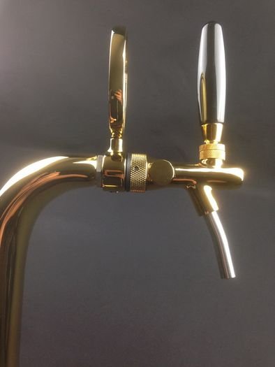 Single Adjustable Tap Taps Cobra Tower Font With Chiller Tube And Python For Beer Cider Gold4.jpg