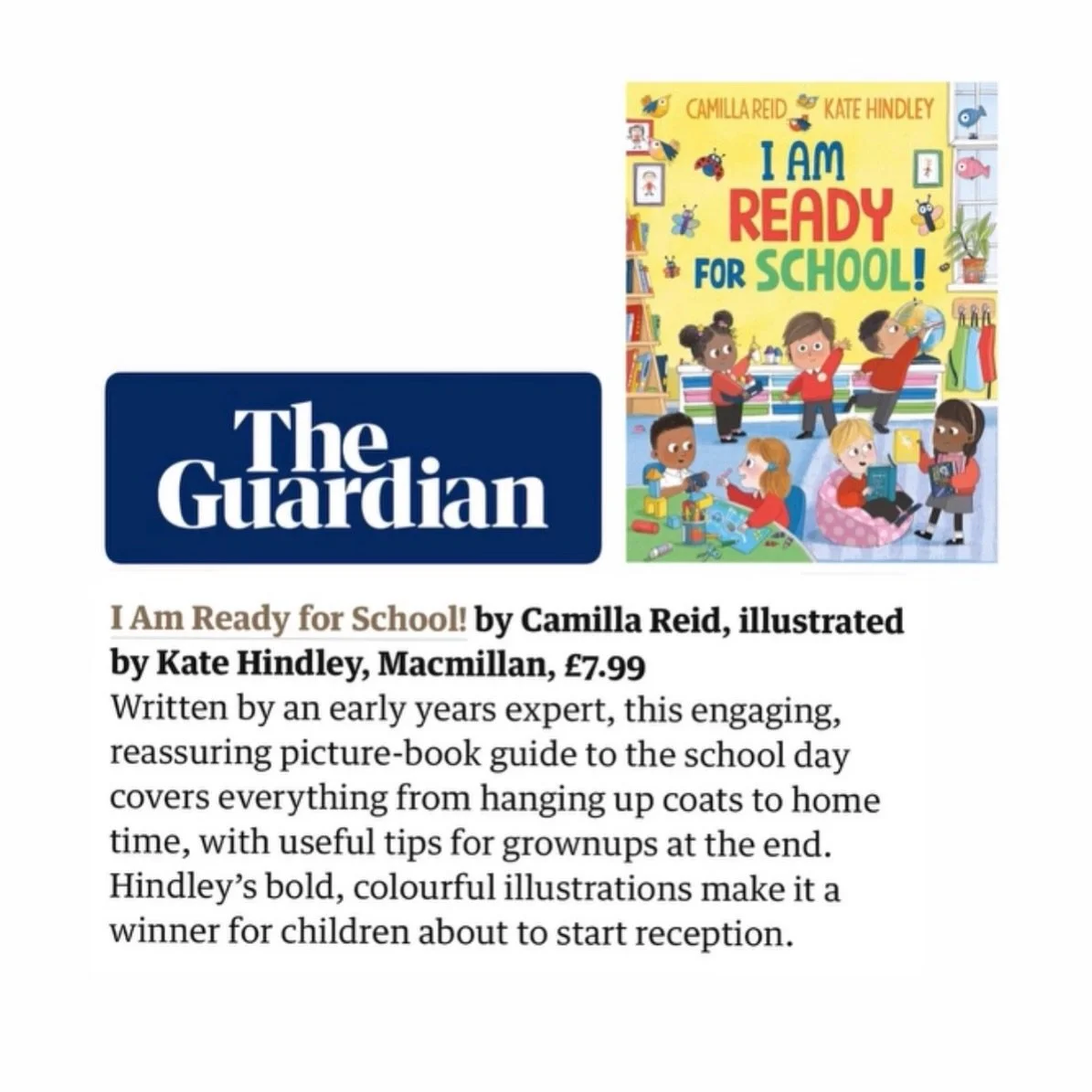 A big cheer for @imogenrussellwilliams for this splendid mention in the July children&rsquo;s book&rsquo;s roundup in the @guardian 🙏☺️