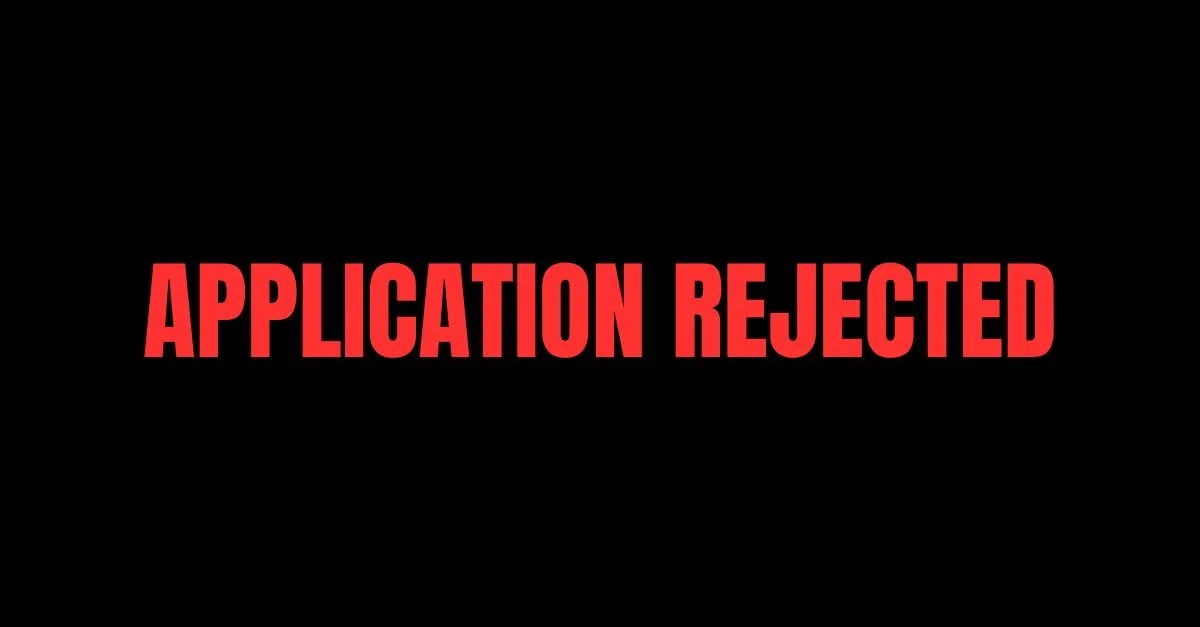 text reading "application rejected" symbolic of what job searchers and candidates are experiencing in the 2026 job market.