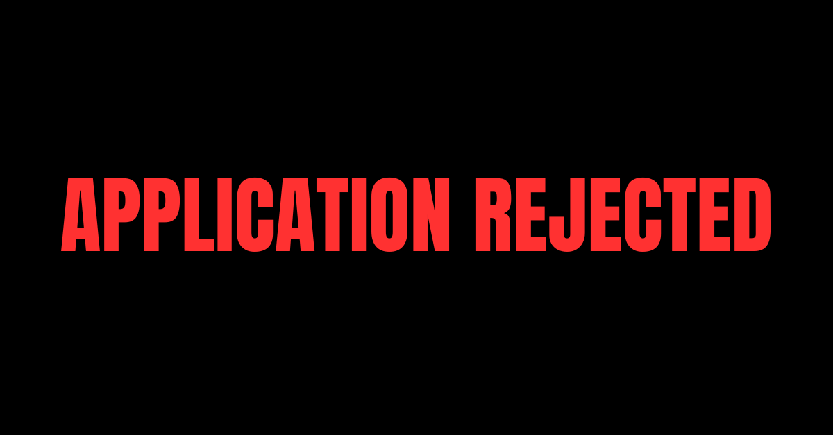 text reading "application rejected" symbolic of what job searchers and candidates are experiencing in the 2026 job market.
