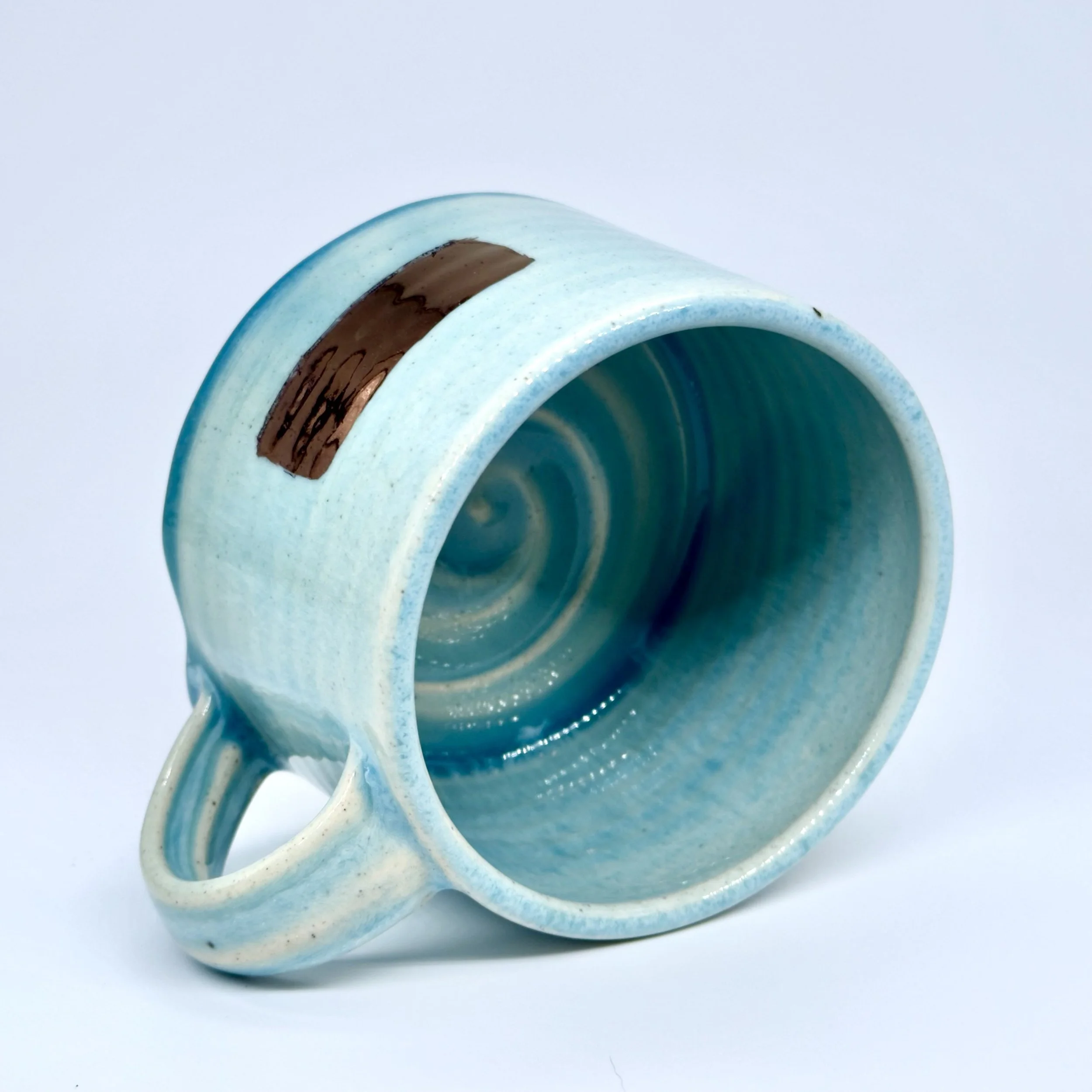Aqua + Copper Mug #4