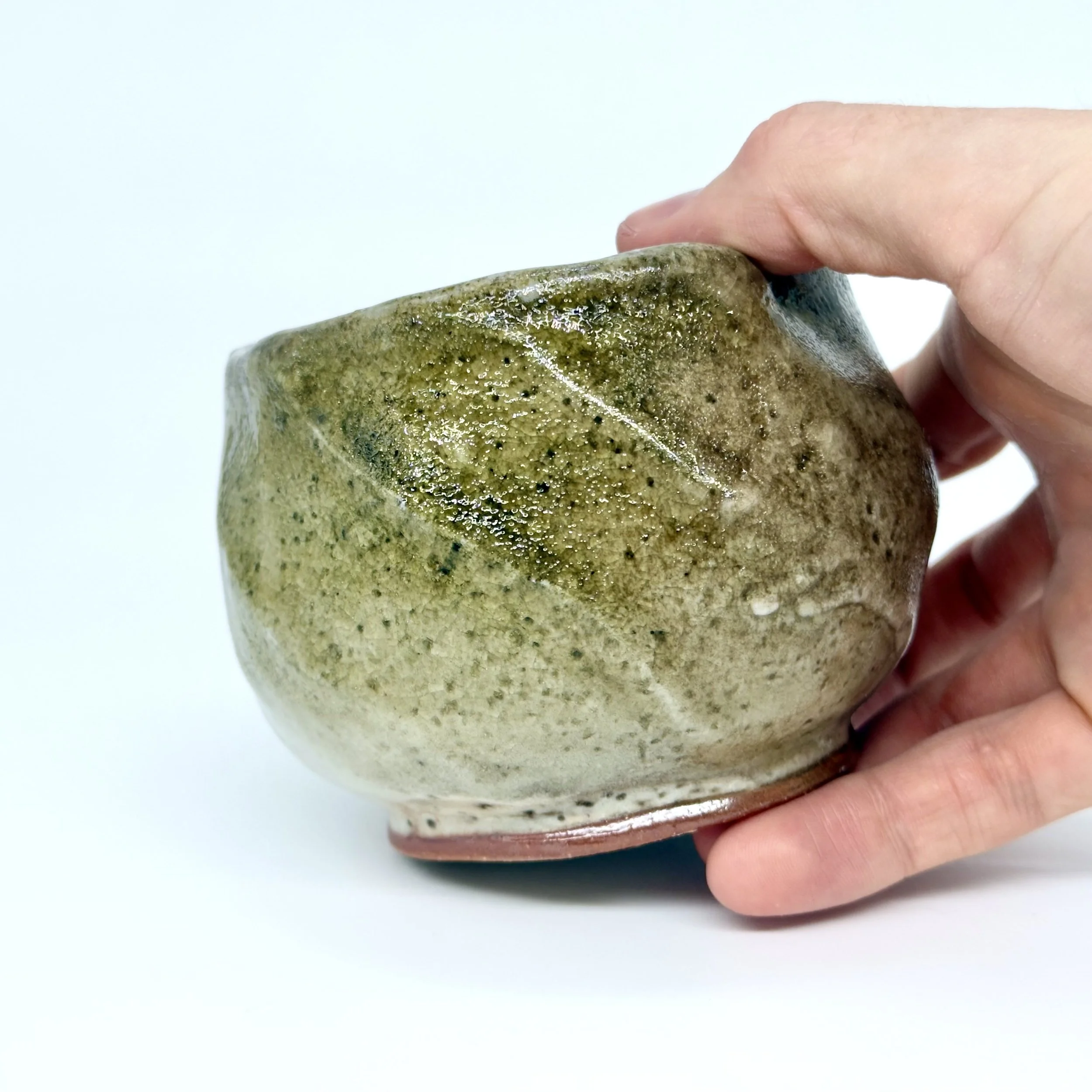 Faceted Shino Tea Bowl #6