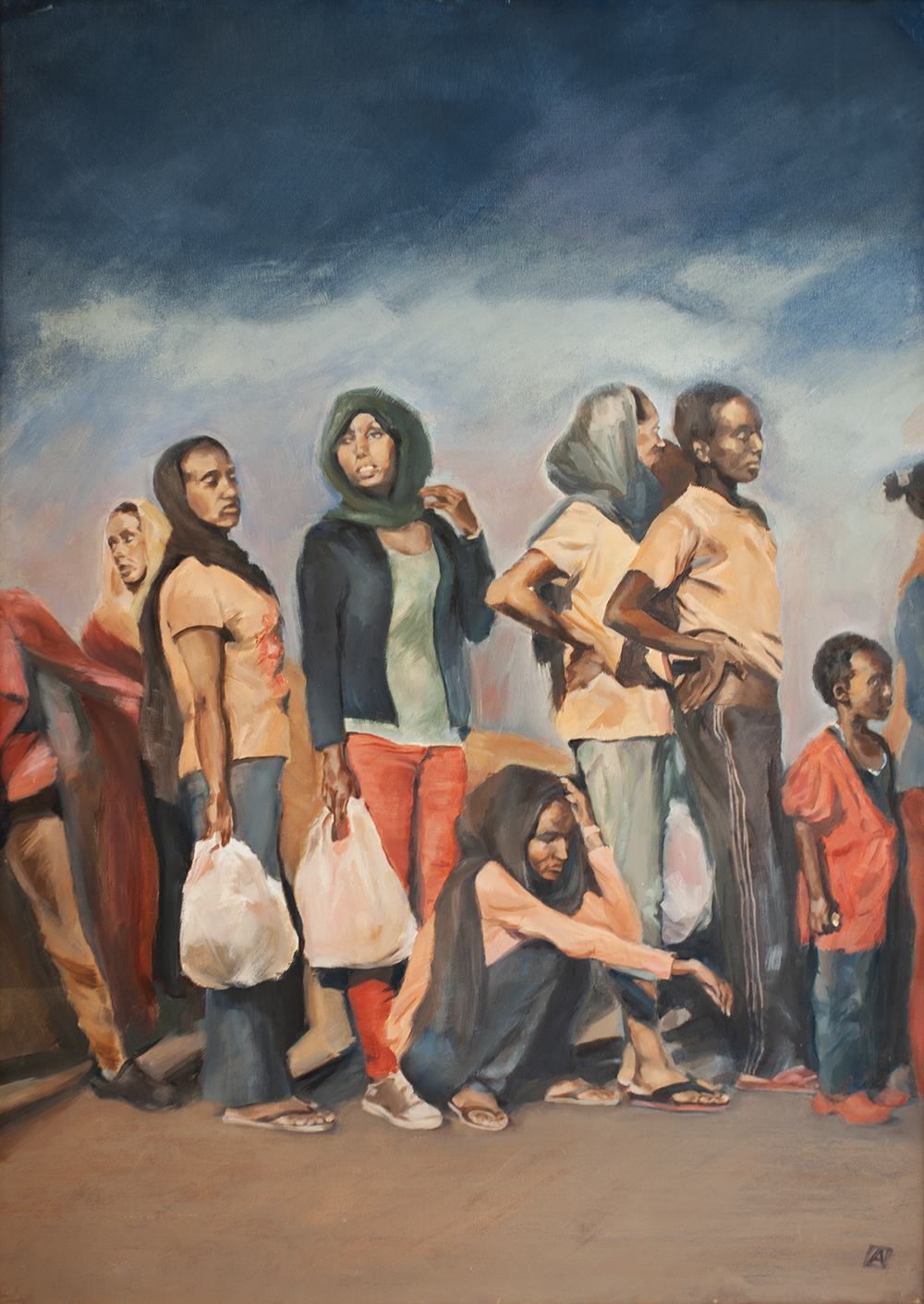 Under The Sky Of Lampedusa  
Oil on canvas, 50 x 70cm
