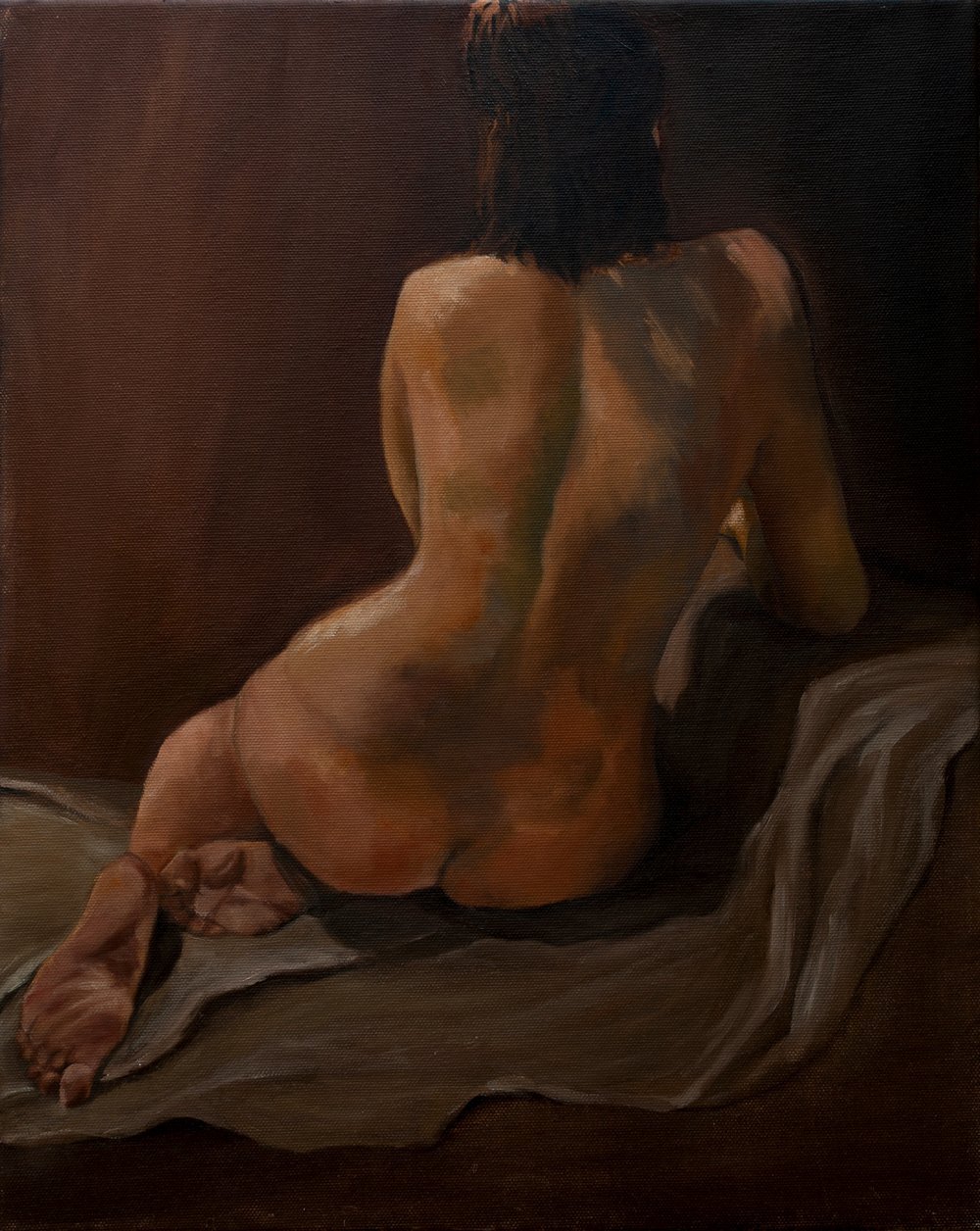 Nude From Behind 
Oil on canvas, 40 x 50cm