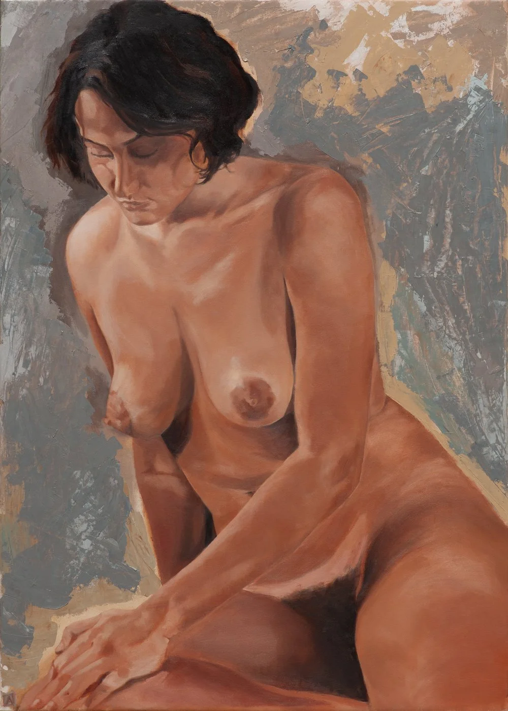 Nude In The Studio, Valeria
Oil on canvas, 35 x 50cm