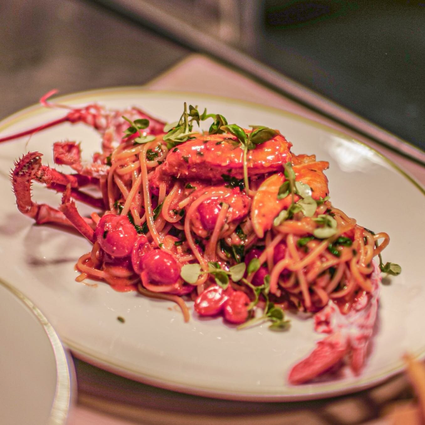 These Lobster Tagliolini with Datterino Tomatoes will surely please even the pickiest foodie. 

- [x] 📸 @lisatse88 

@novikovrestaurant #Novikov #NovikovLondon #NovikovItalian #london #LondonRestaurants #Mayfair #Dining #LondonRestaurants #LondonDin