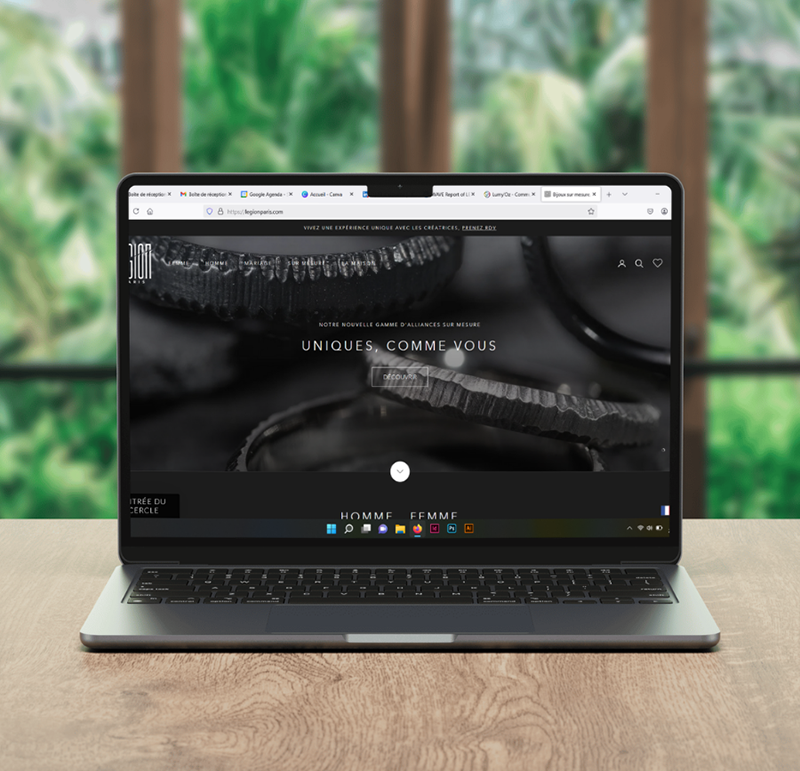 site legion paris sur un écran de portable pour l'audit Lumy'oz